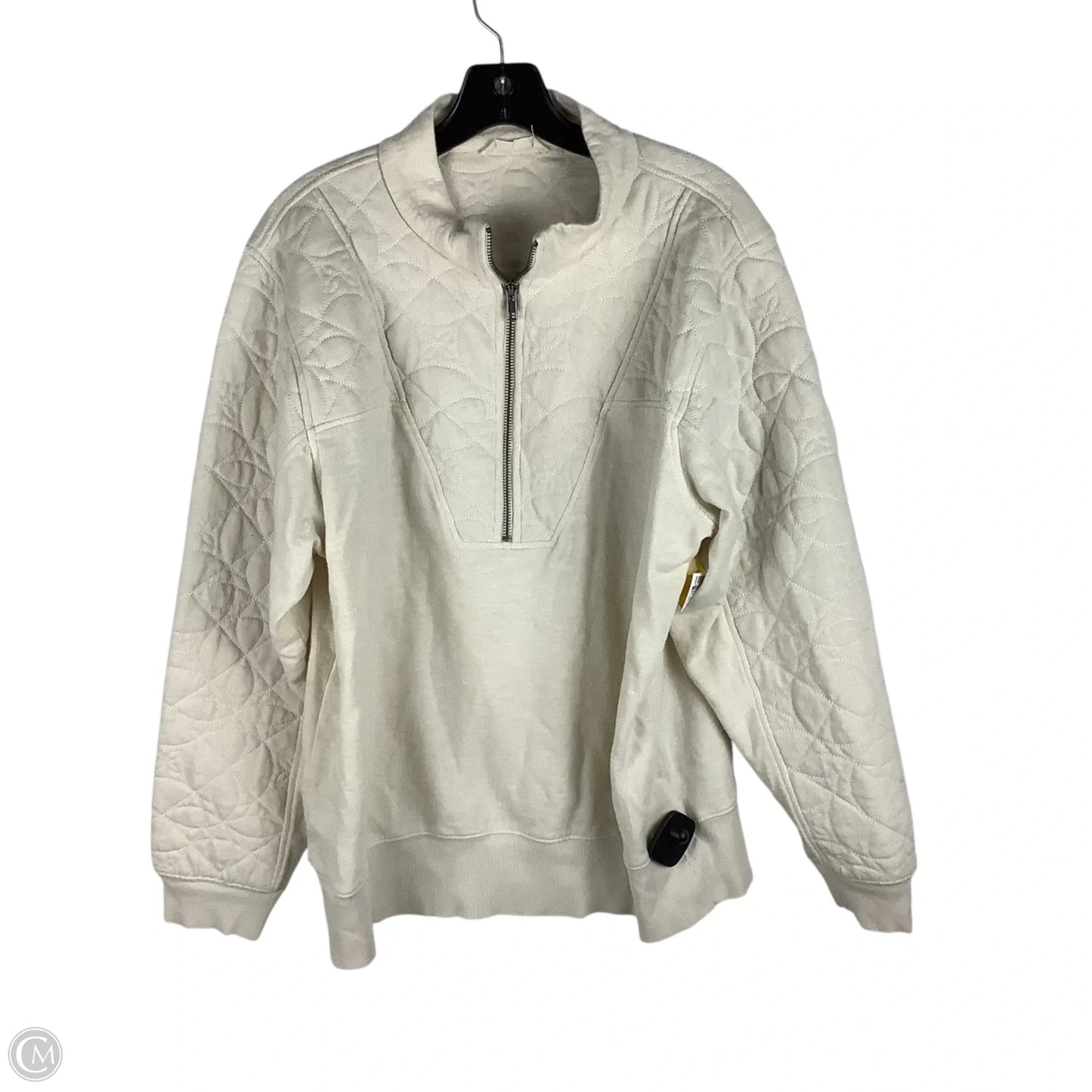 Sweatshirt Collar By Lucky Brand In Cream, Size: L
