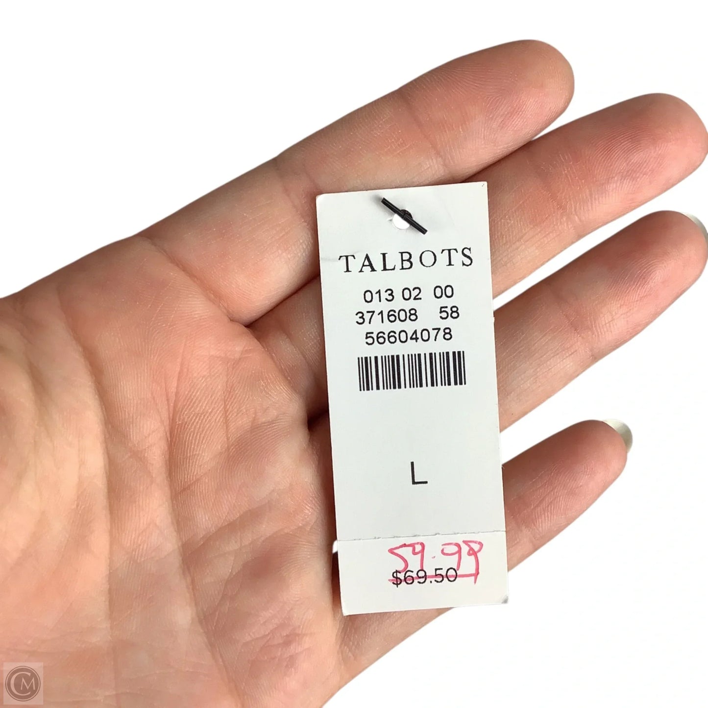 Top Long Sleeve By Talbots In Striped Pattern, Size: L