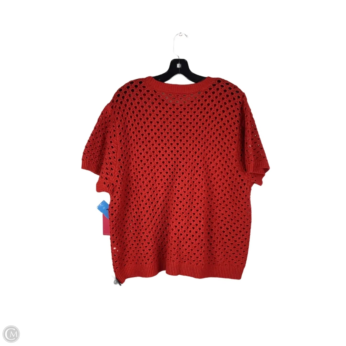 Sweater Short Sleeve By Vince Camuto In Red, Size: 1x
