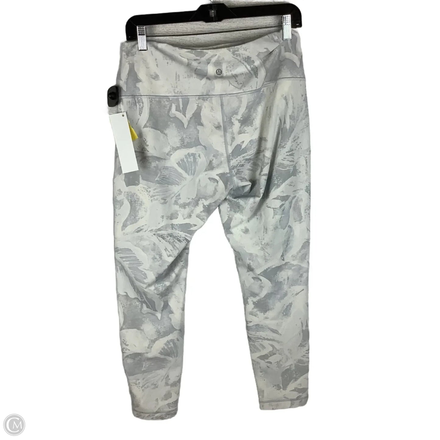 Athletic Leggings By Lululemon In Grey & White, Size: 12