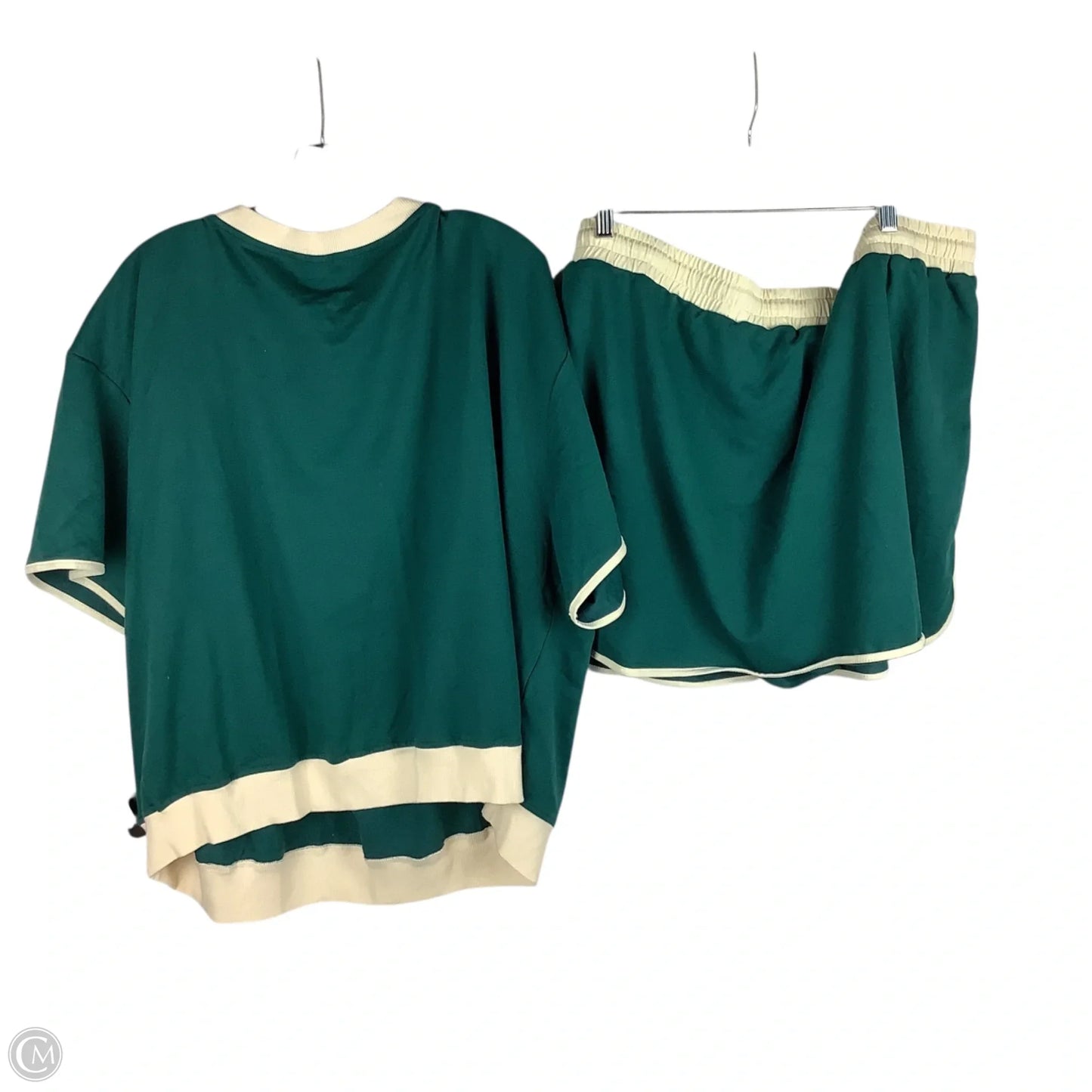 Skirt Set 2pc By Clothes Mentor In Teal, Size: 4x