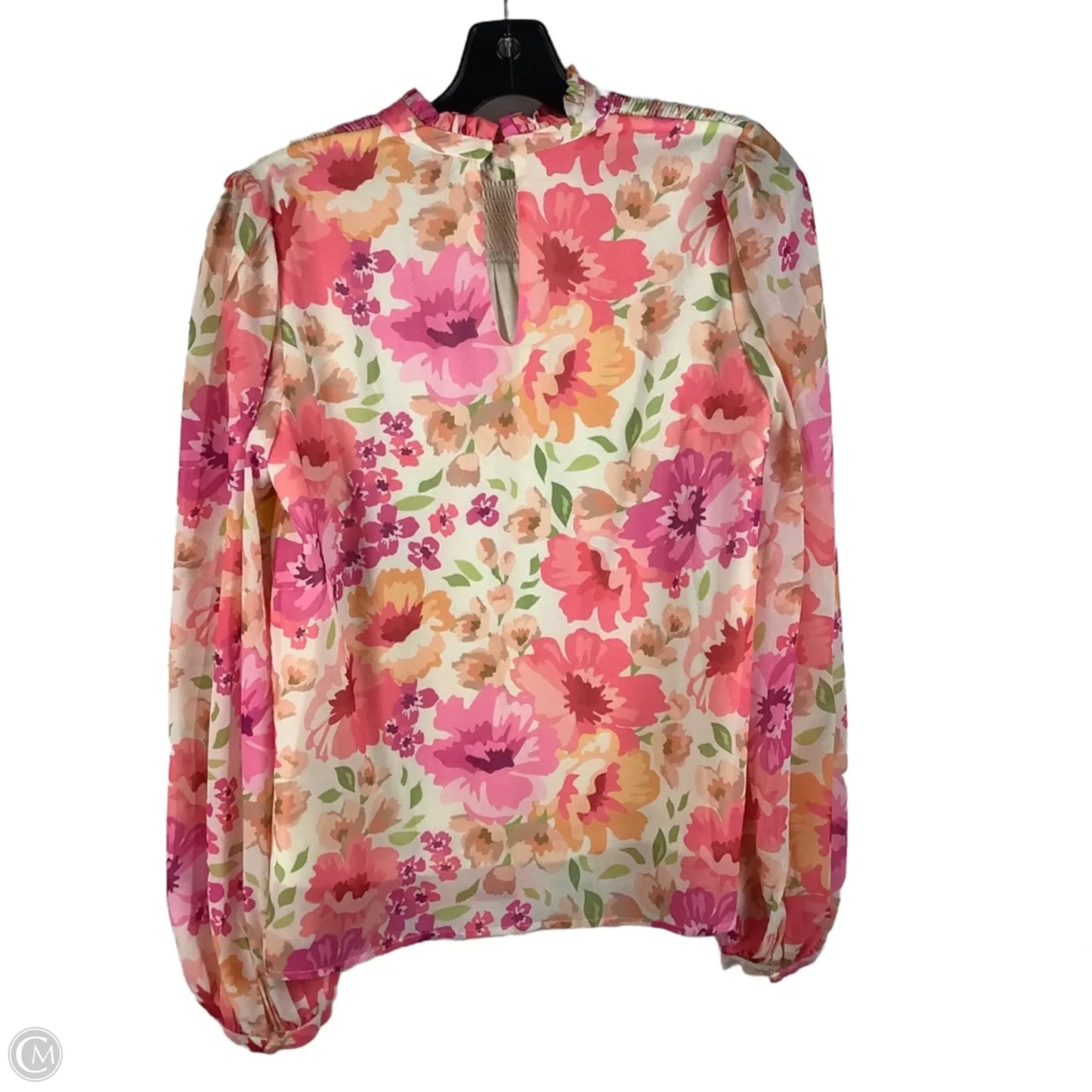 Top Long Sleeve By Aura In Floral Print, Size: S