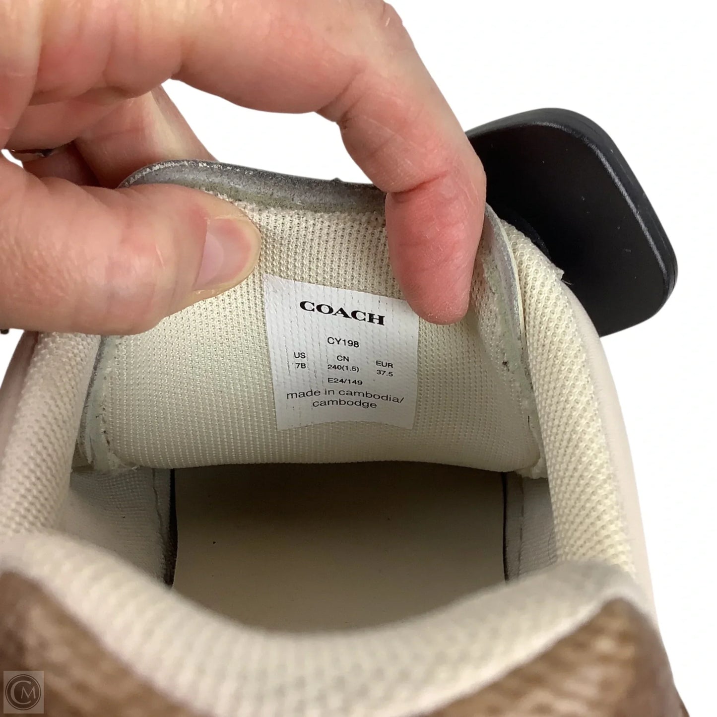 Shoes Designer By Coach In Cream, Size: 7