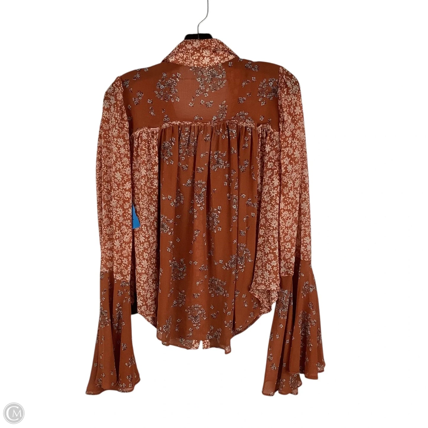Top Long Sleeve By Free People In Orange, Size: M