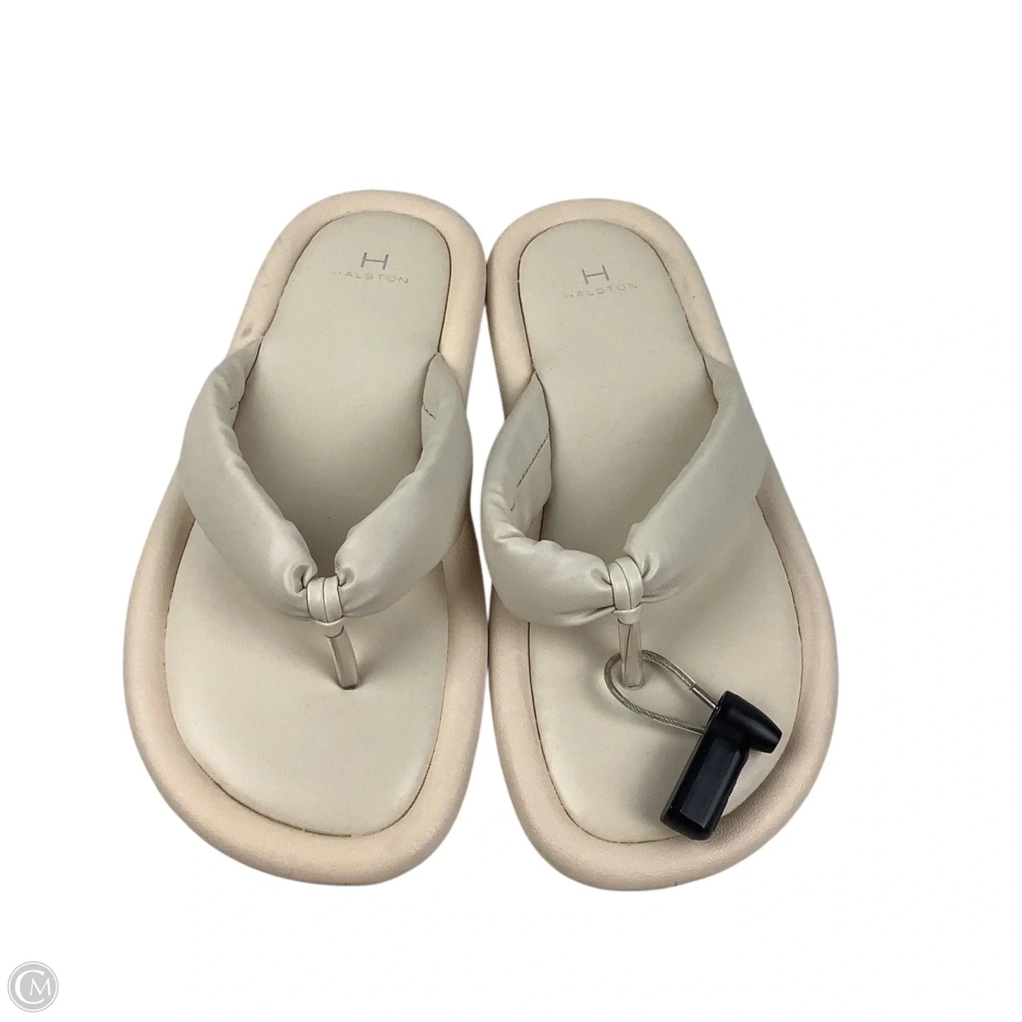 Sandals Designer By Halston In Cream, Size: 8