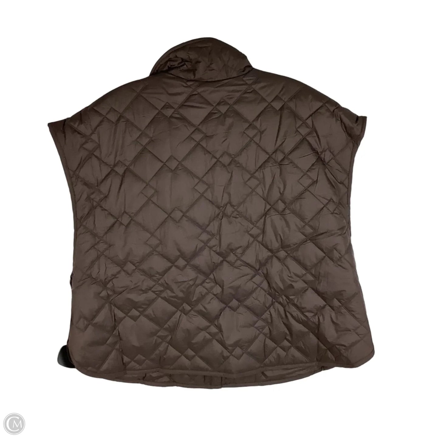 Vest Puffer & Quilted By Current Air In Brown, Size: L