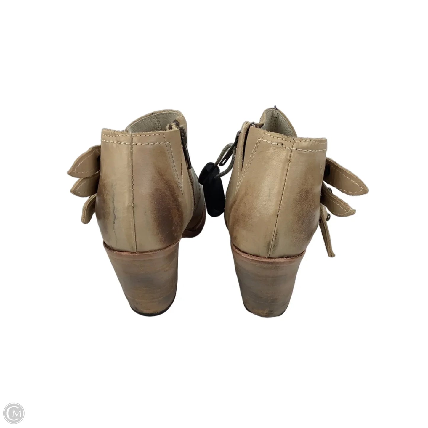 Boots Ankle Heels By Freebird In Tan, Size: 6