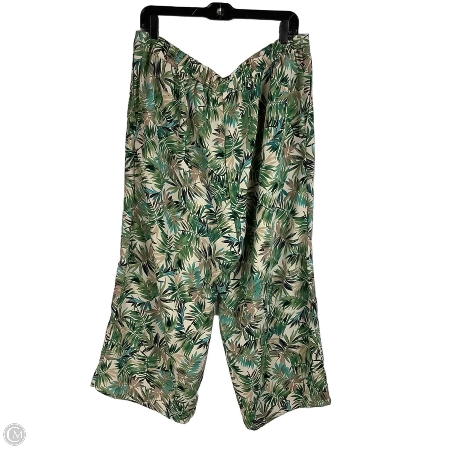 Pants Wide Leg By J. Jill In Tropical Print, Size: Xl