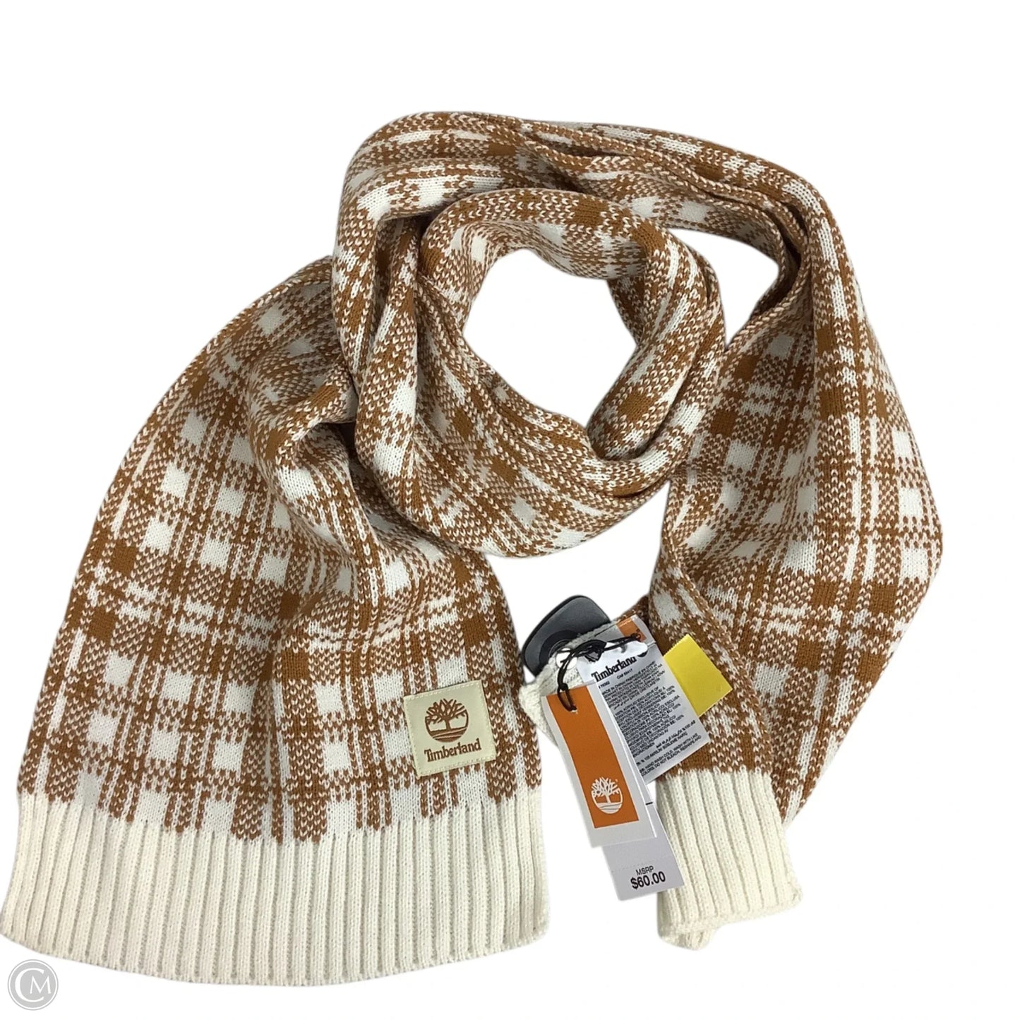 Scarf Winter By Timberland In Brown & Cream