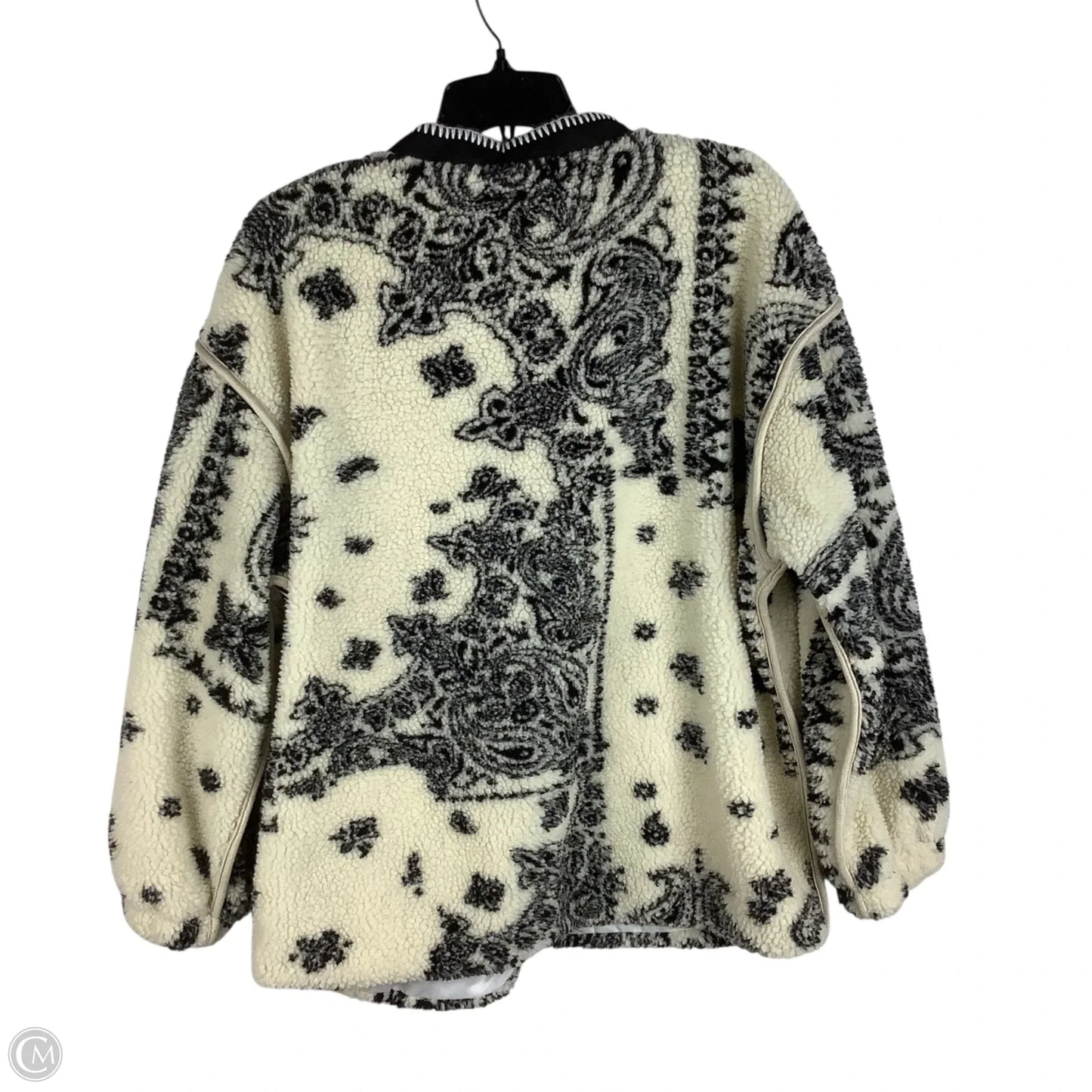 Jacket Faux Fur & Sherpa By Dazy In Cream, Size: L