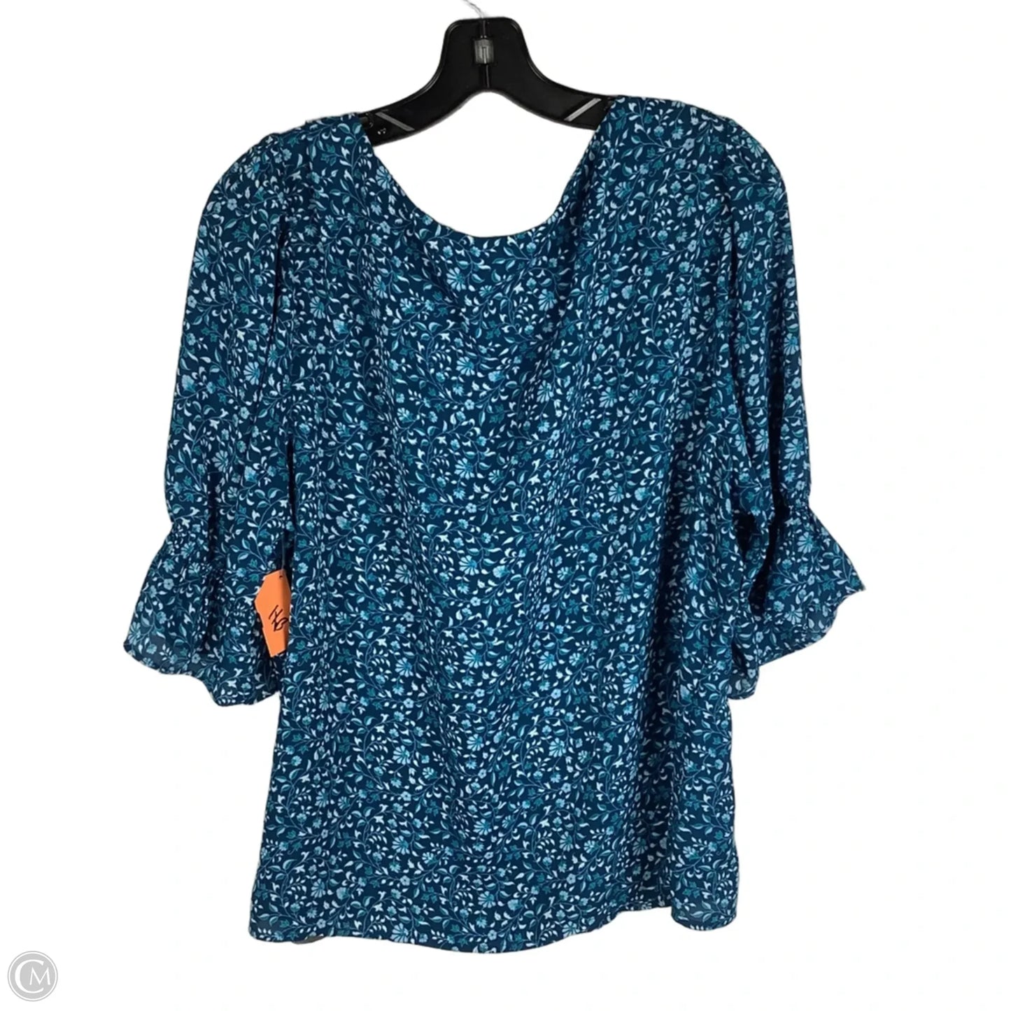 Top Long Sleeve By Ann Taylor In Blue, Size: Xl