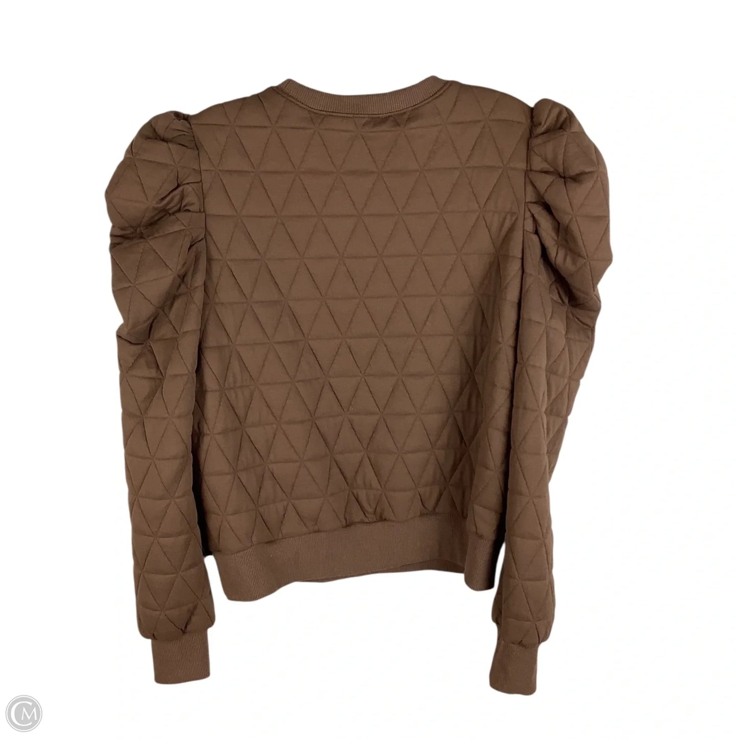 Top Long Sleeve By Tcec In Brown, Size: M