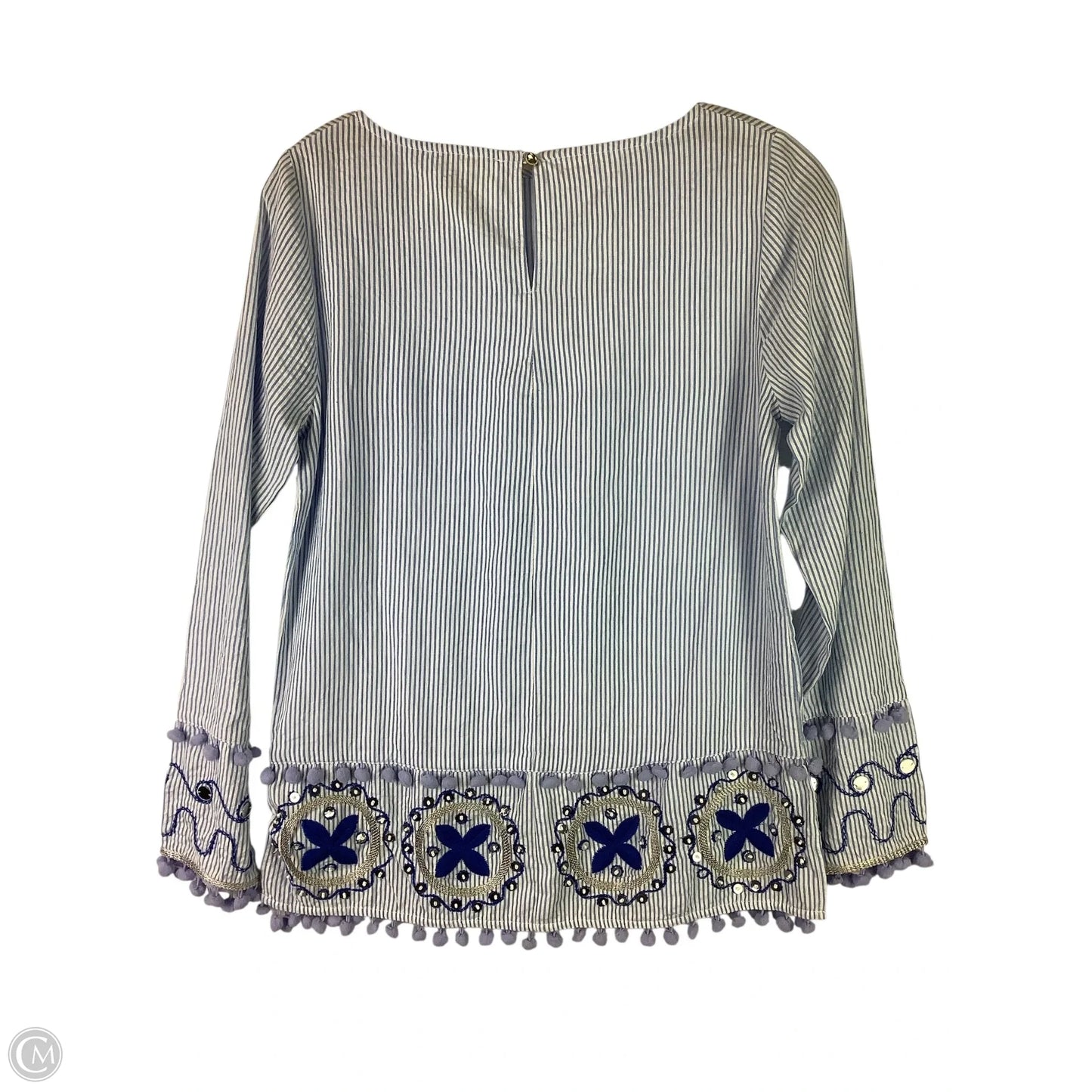 Top Long Sleeve By Sail To Sable In Blue, Size: Xs