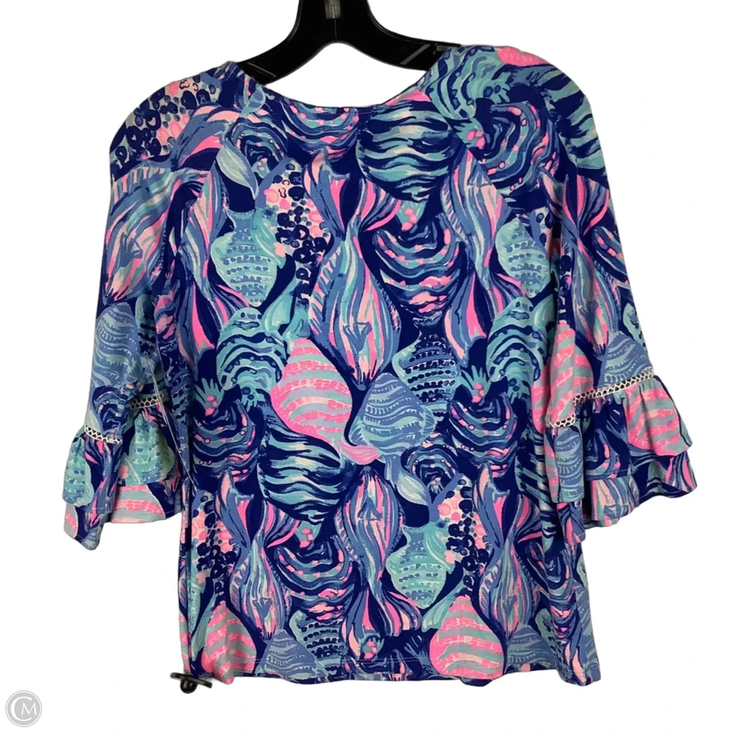 Top Short Sleeve Designer By Lilly Pulitzer In Blue, Size: Xs