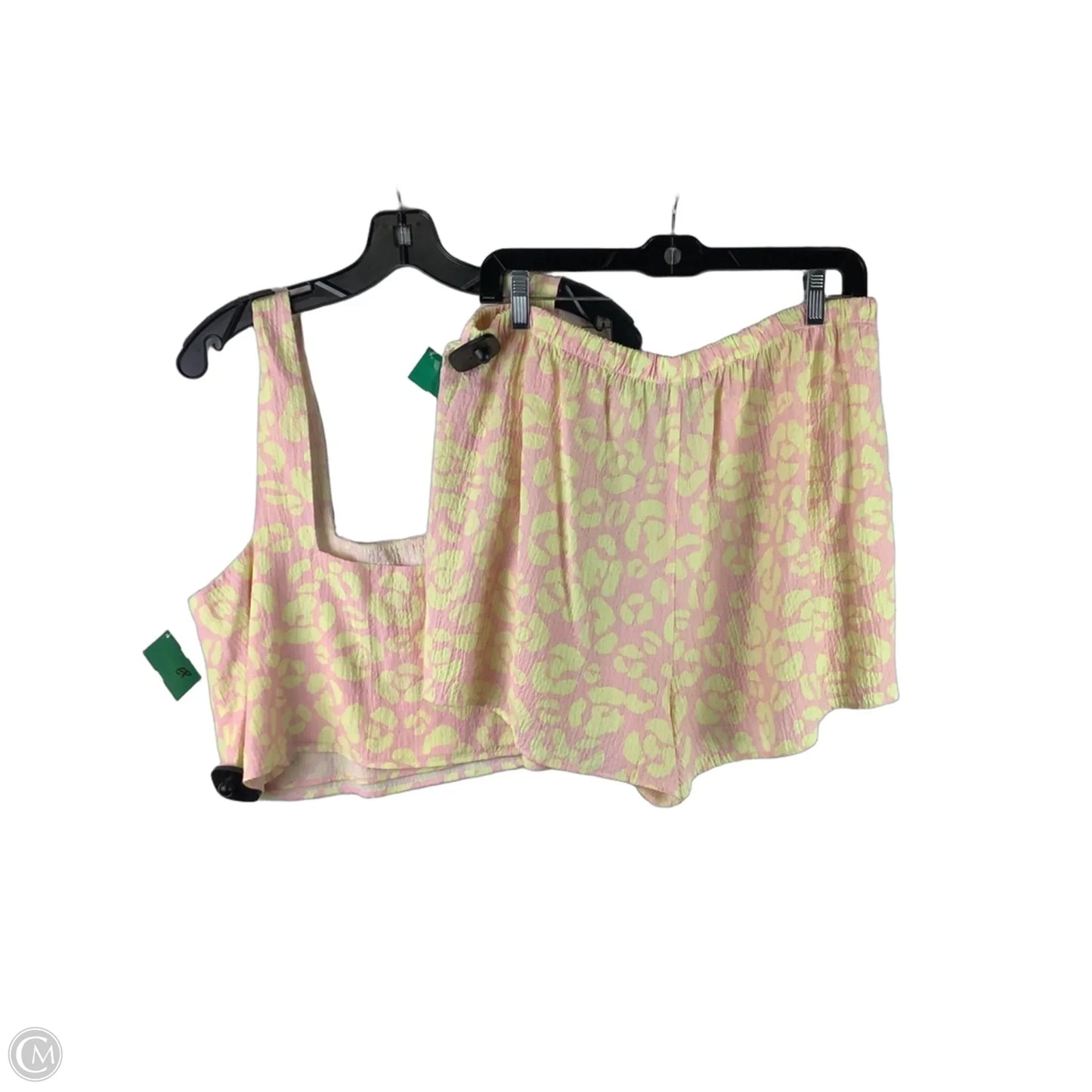 Top Sleeveless By Mumu In Pink & Yellow, Size: L