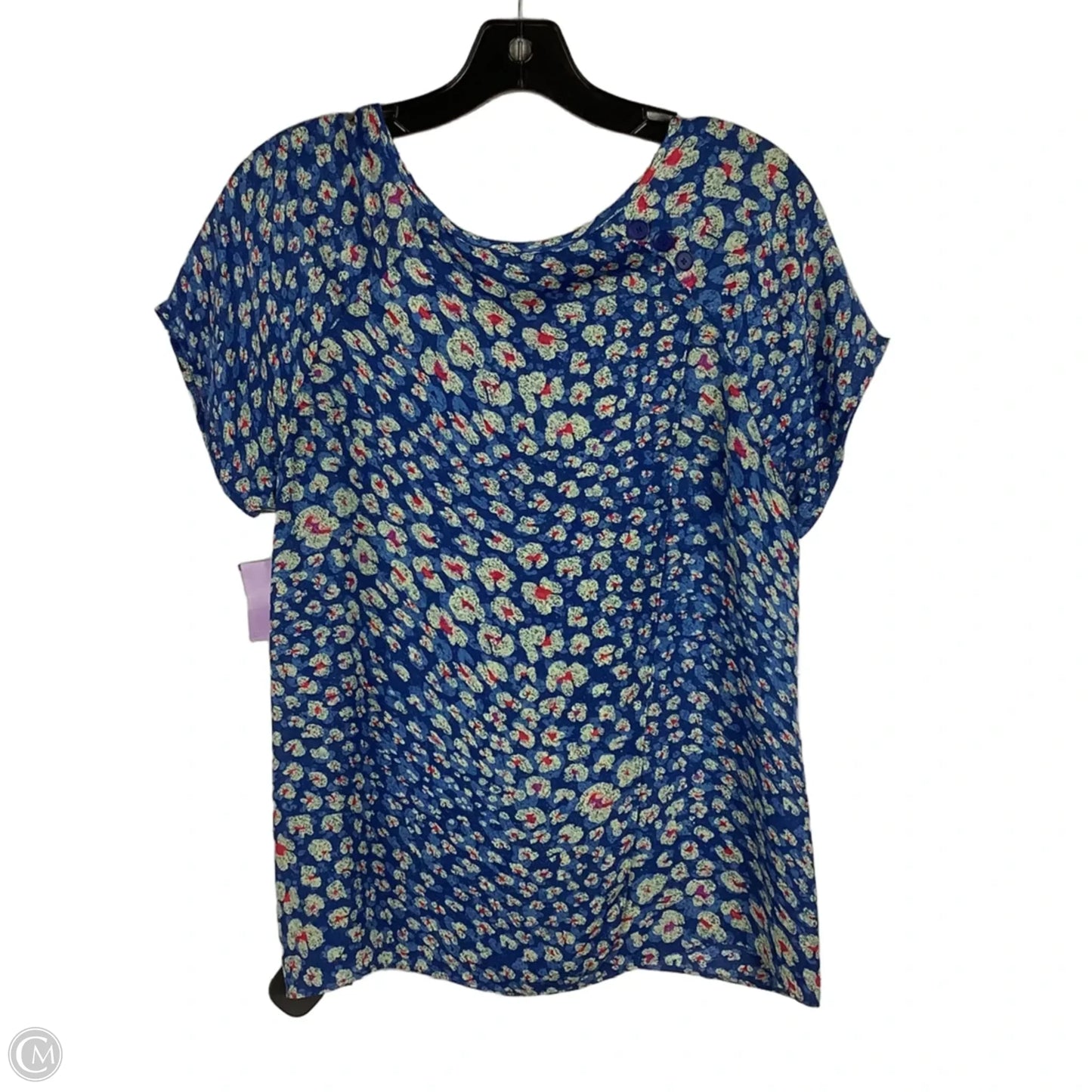 Top Short Sleeve By Cabi In Blue, Size: M