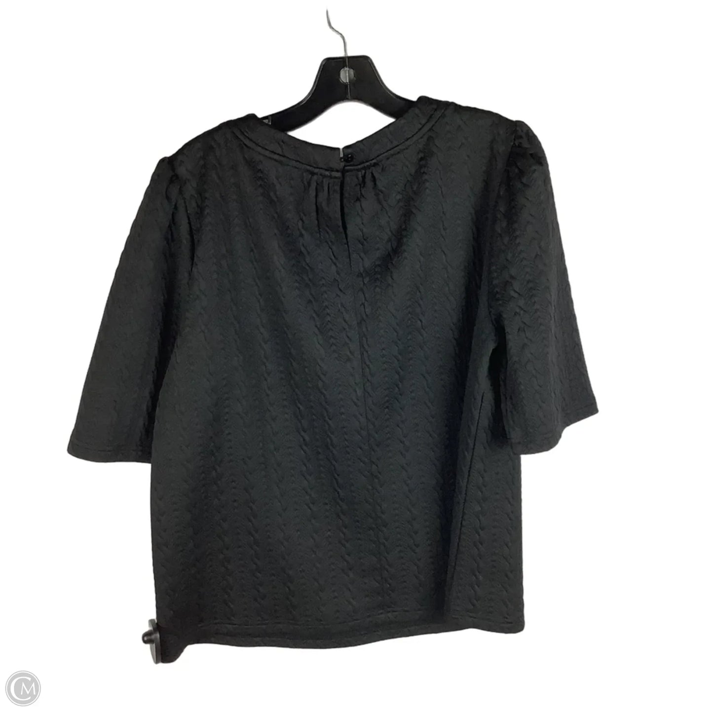 Top Short Sleeve By Voy In Black, Size: L