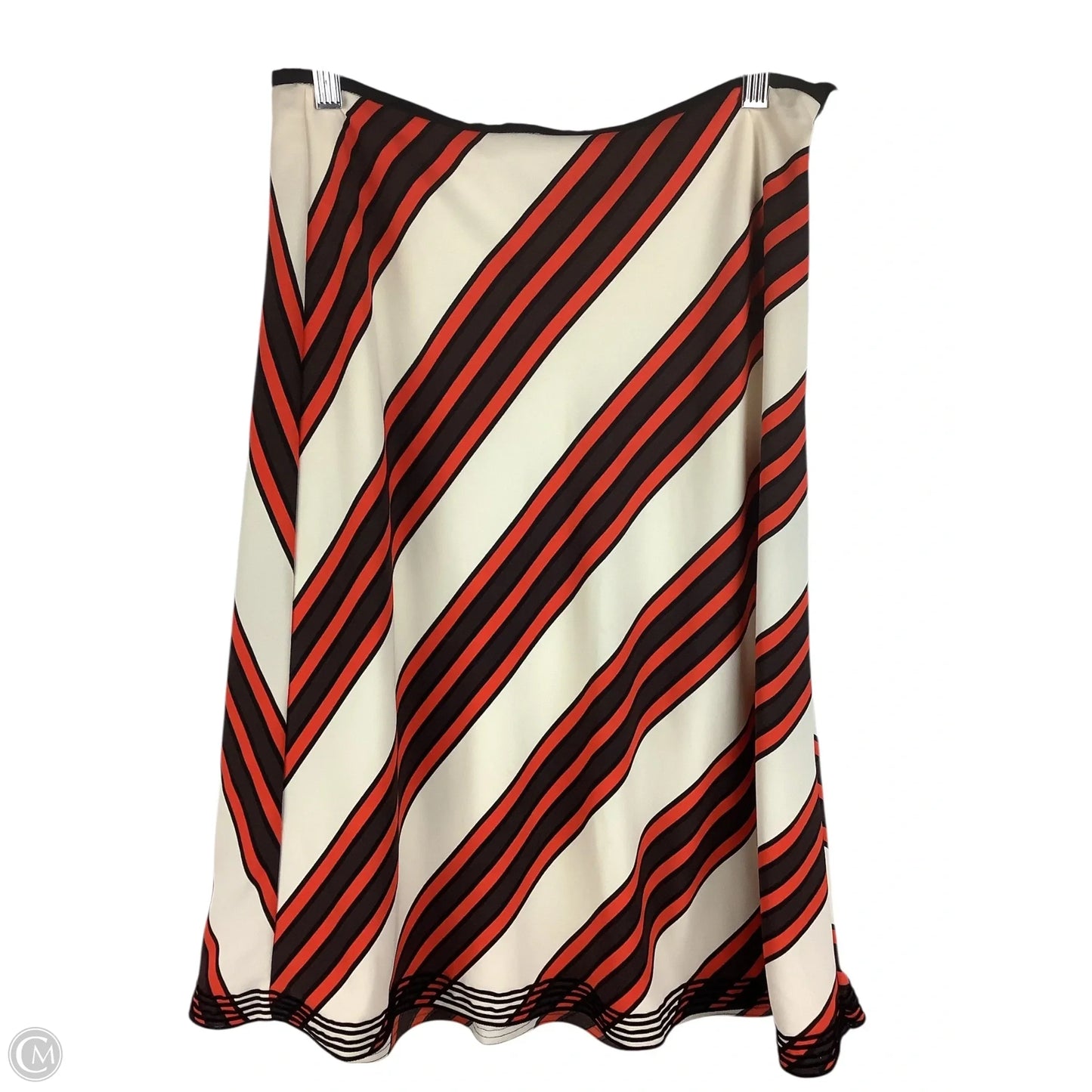 Skirt Designer By Tory Burch In Orange & White, Size: 4