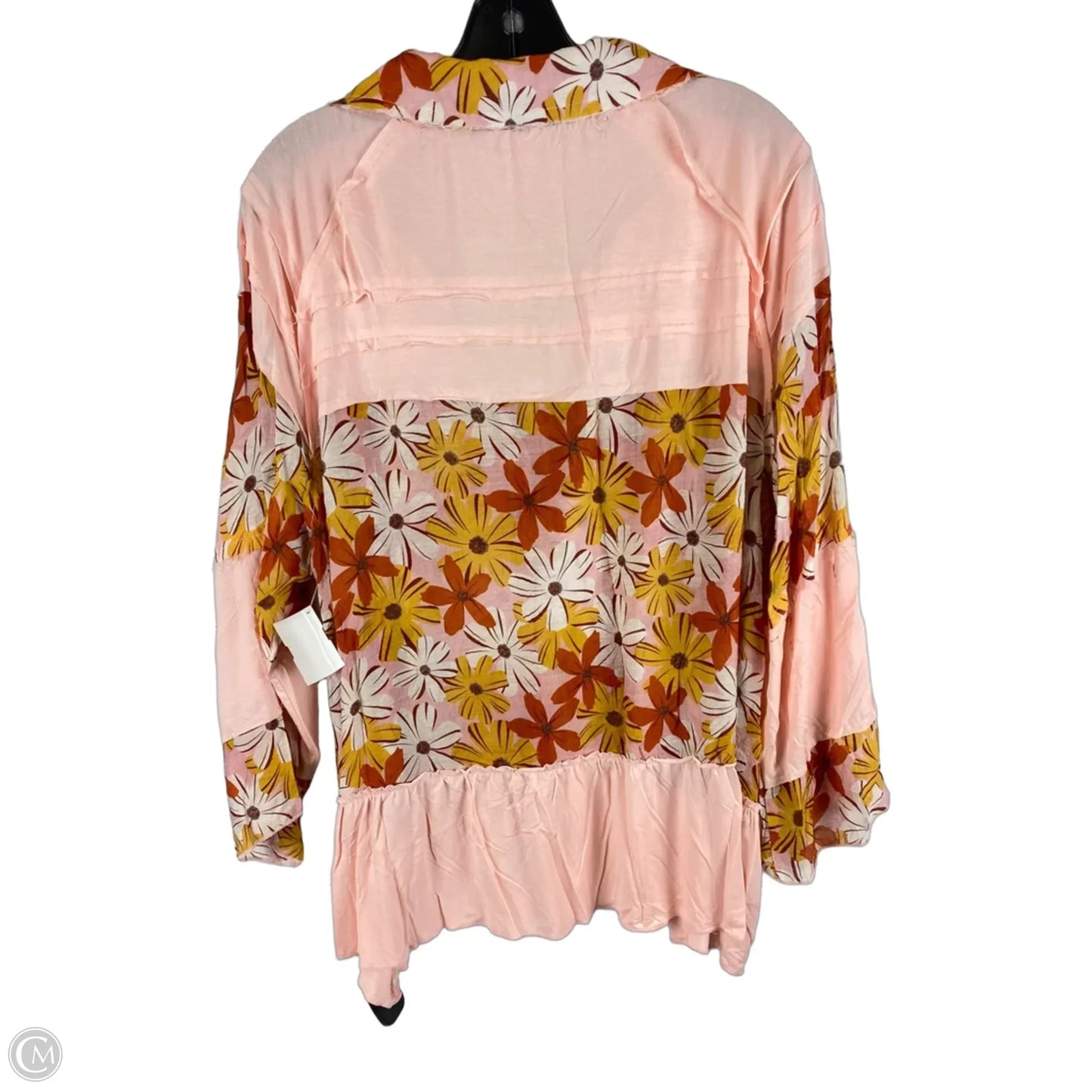 Top 3/4 Sleeve By Pol In Floral Print, Size: L