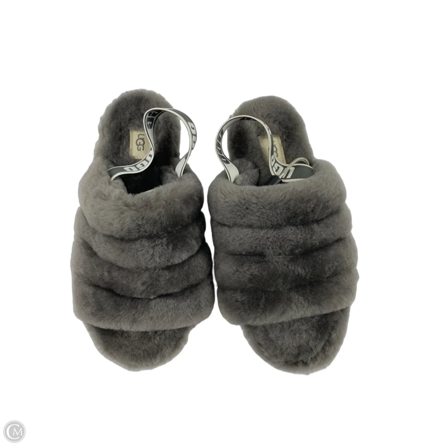 Slippers Designer By Ugg In Grey, Size: 8