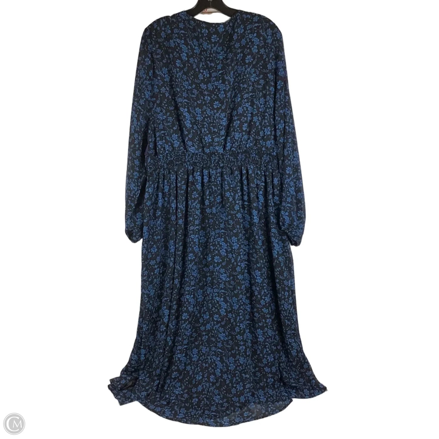 Dress Casual Midi By Clothes Mentor In Black & Blue, Size: 22/24