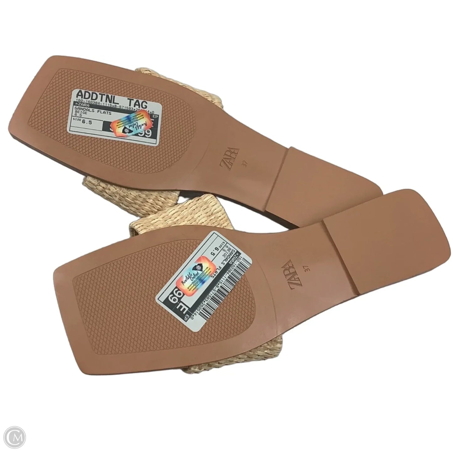 Sandals Flats By Zara In Beige, Size: 6.5