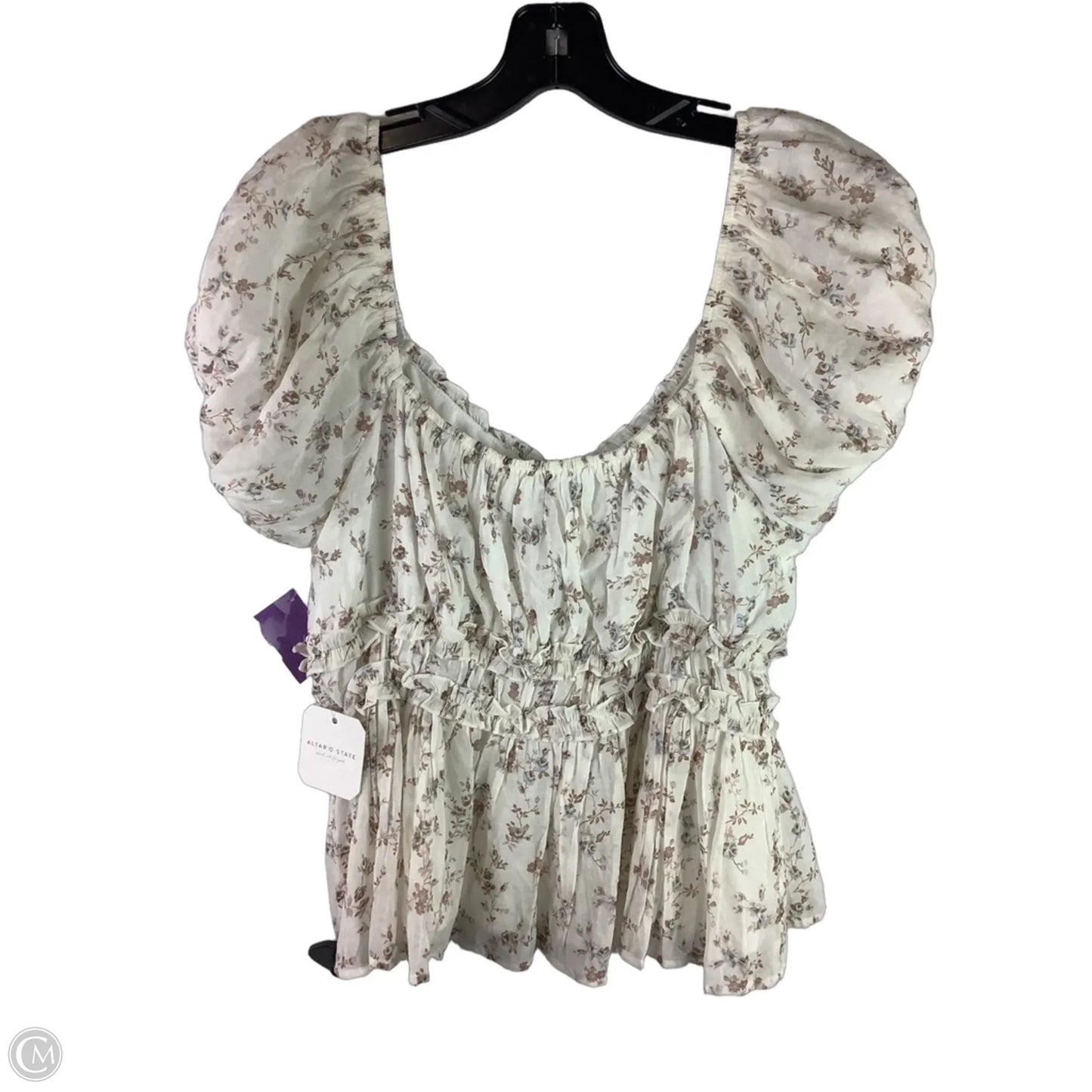 Top Short Sleeve By Altard State In Floral Print, Size: Xl