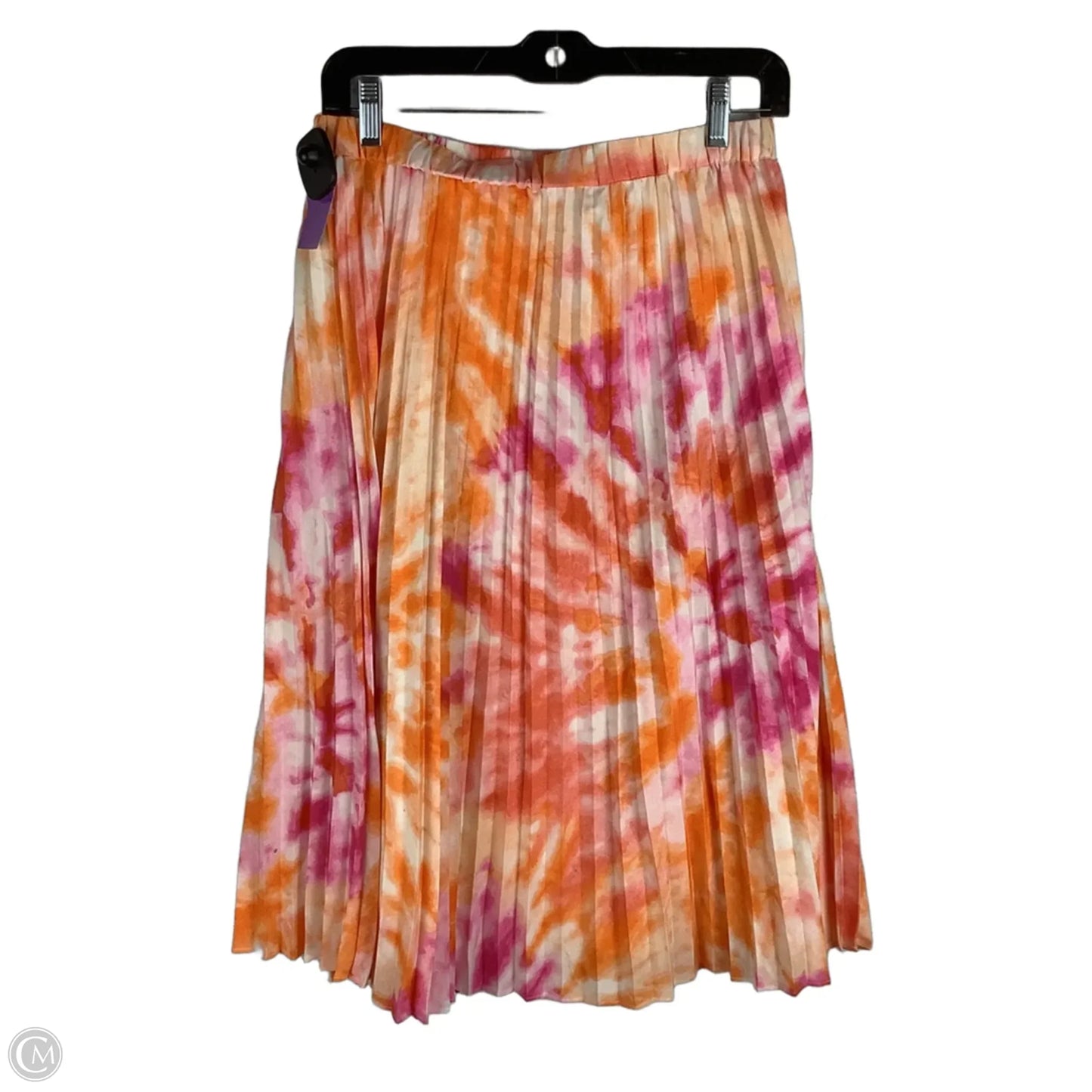 Dress Casual Midi By Calvin Klein In Orange & Pink, Size: Xs