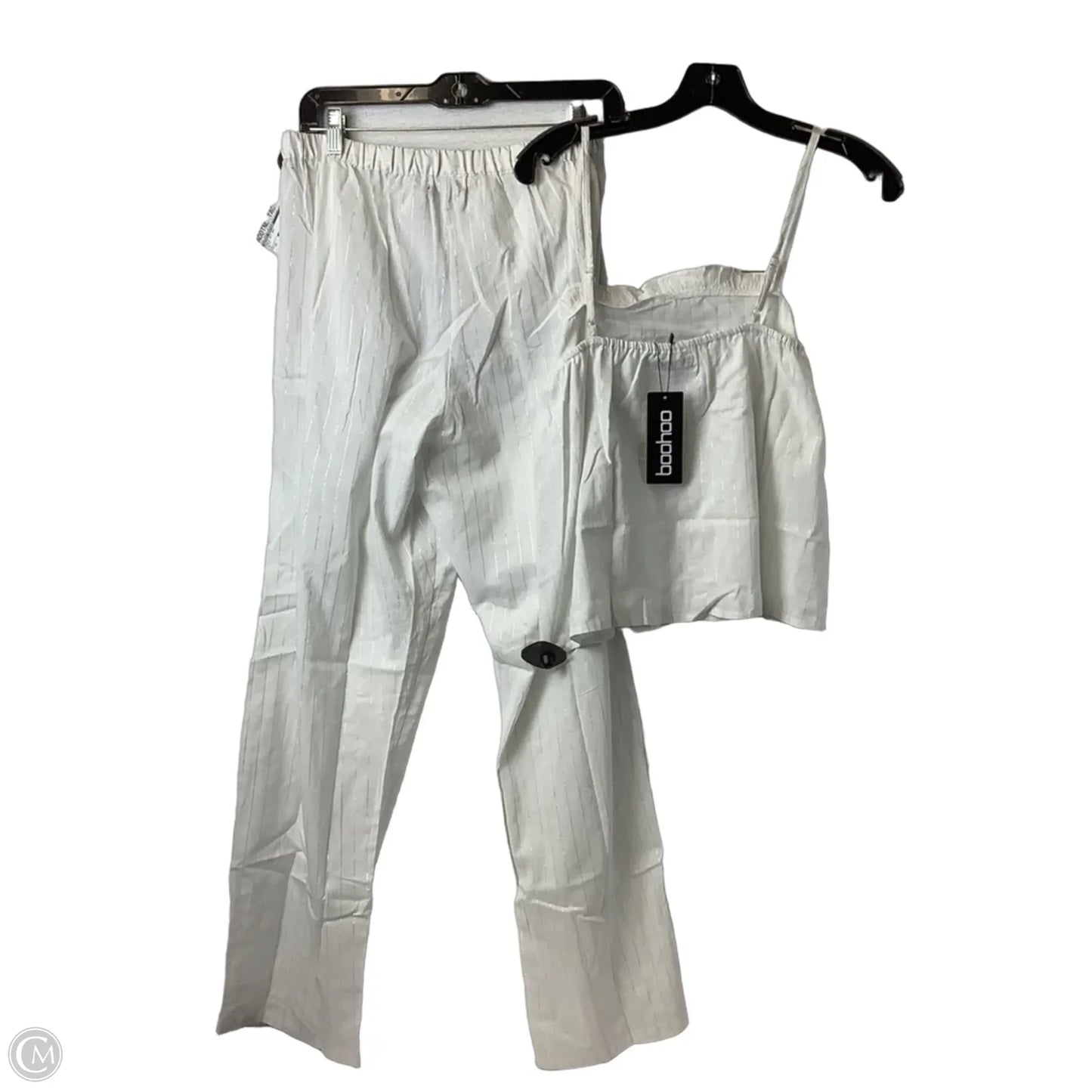 Pants Set 2pc By Boohoo Boutique In White, Size: 12