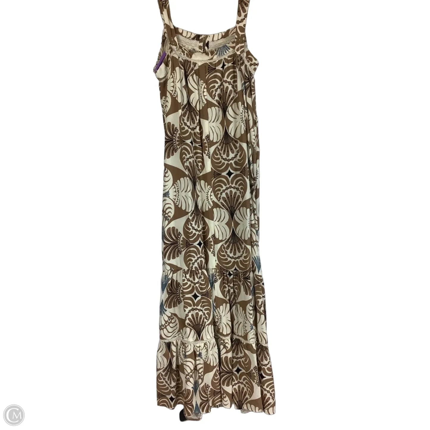 Dress Casual Midi By Vestique In Blue & Brown, Size: S
