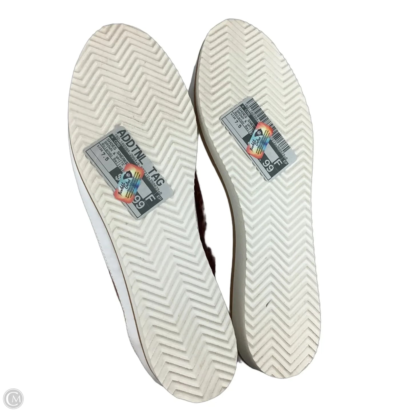 Shoes Sneakers By Cmb In Brown & White, Size: 7.5