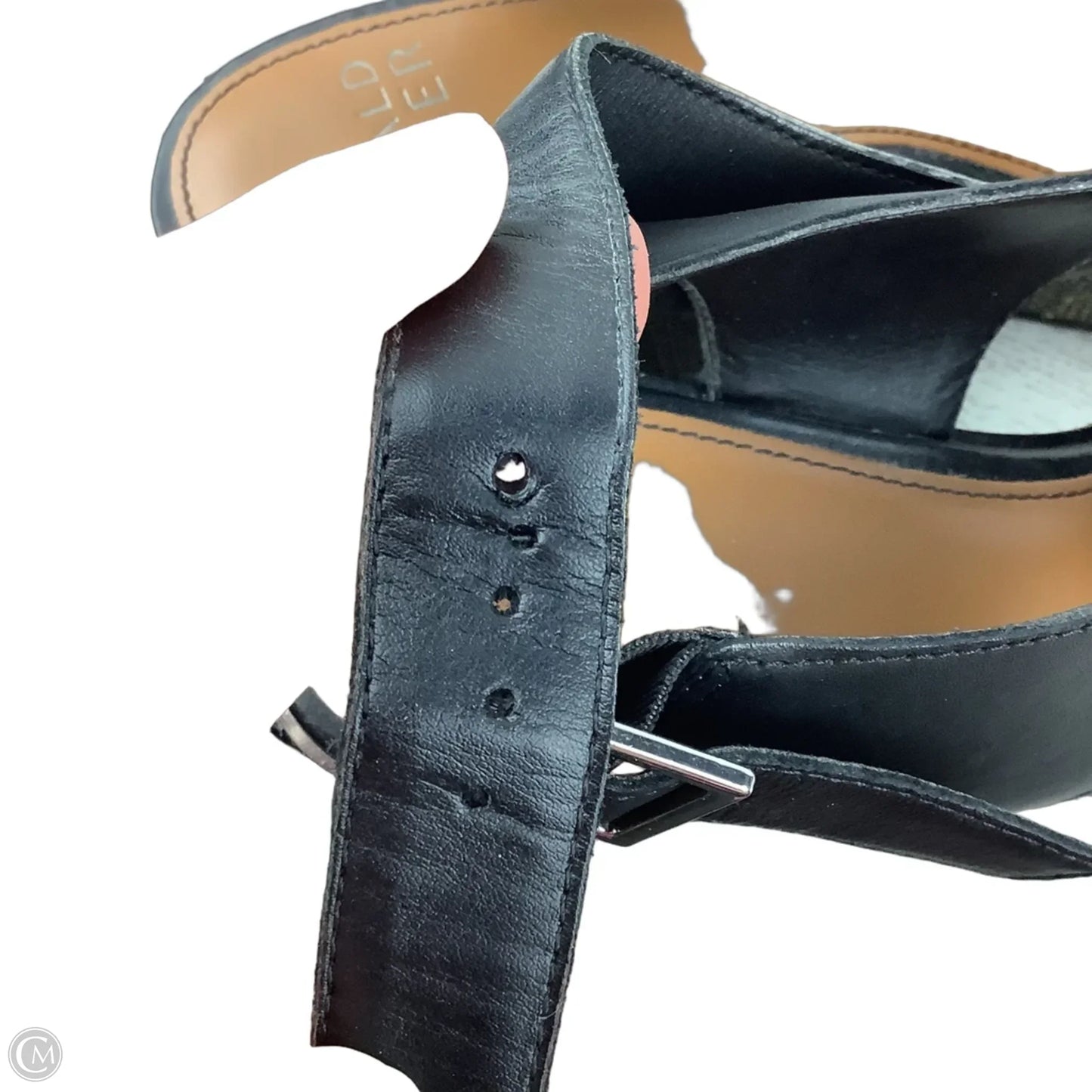 Sandals Heels Wedge By Donald Pliner In Black & Tan, Size: 7.5