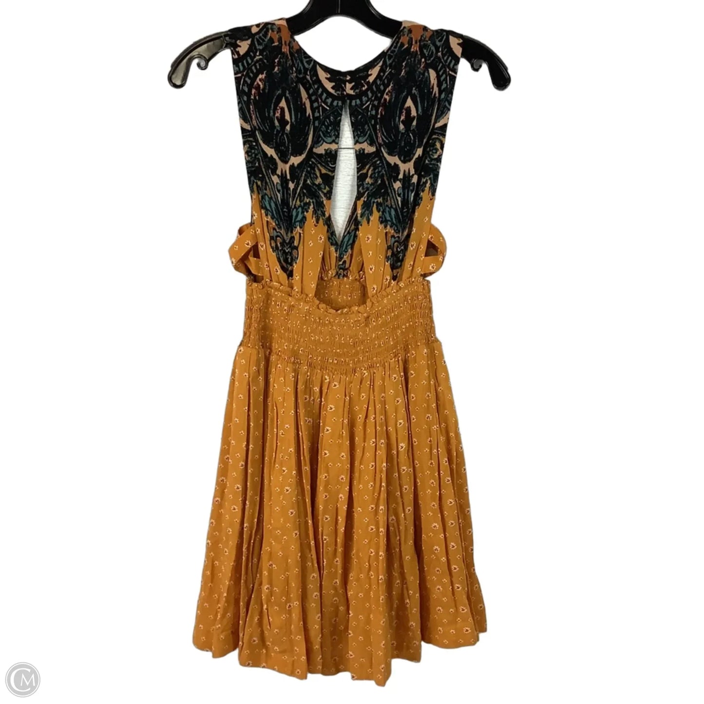 Dress Casual Short By Free People In Blue & Yellow, Size: S