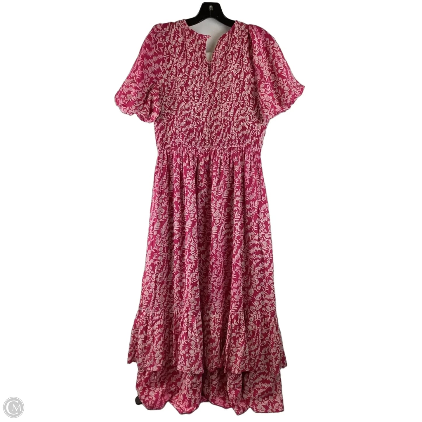 Dress Casual Maxi By Banjanan In Pink & White, Size: Xl