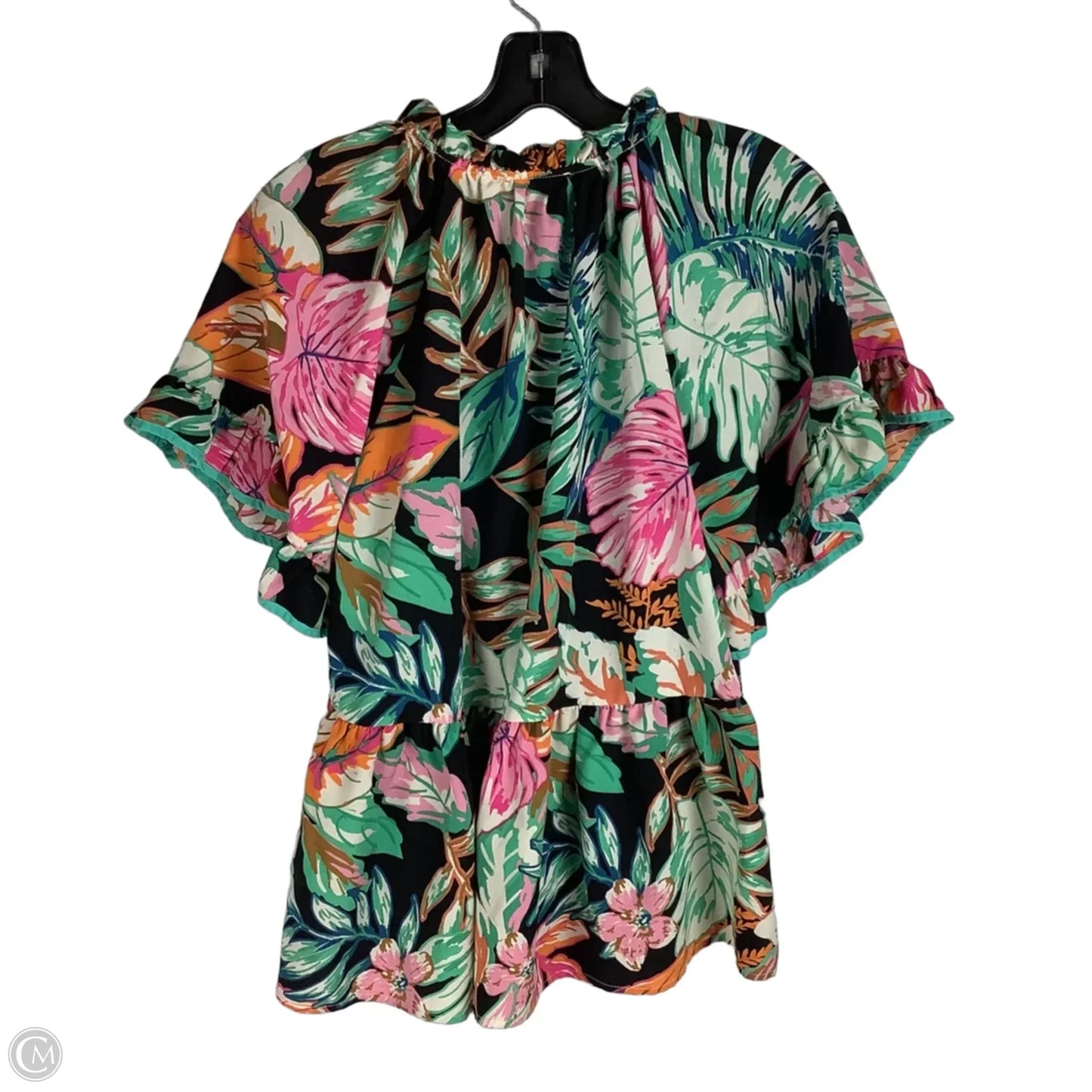 Top Short Sleeve By Umgee In Floral Print, Size: S