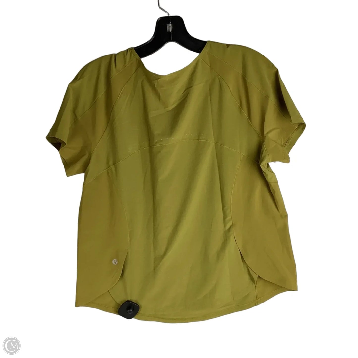 Athletic Top Short Sleeve By Lululemon In Green, Size: 8