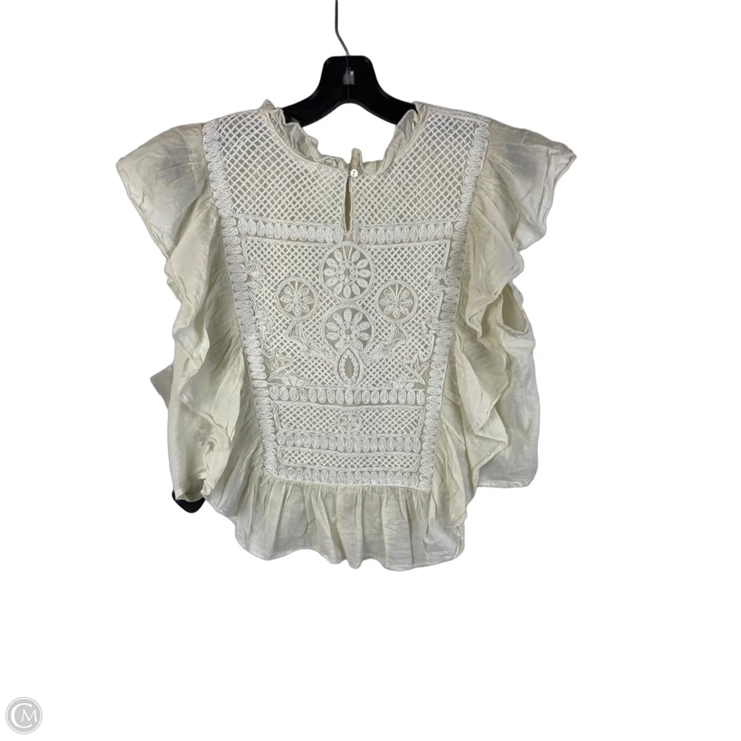 Top Short Sleeve By Joie In Cream, Size: L