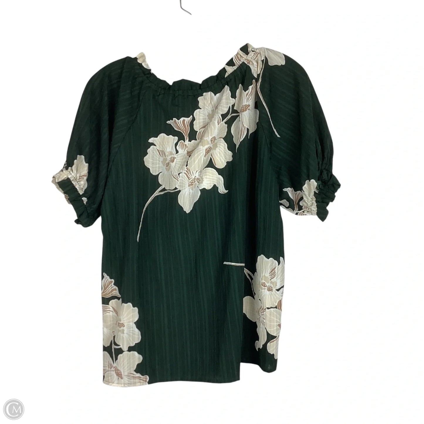 Top Short Sleeve By Ann Taylor In Green, Size: S
