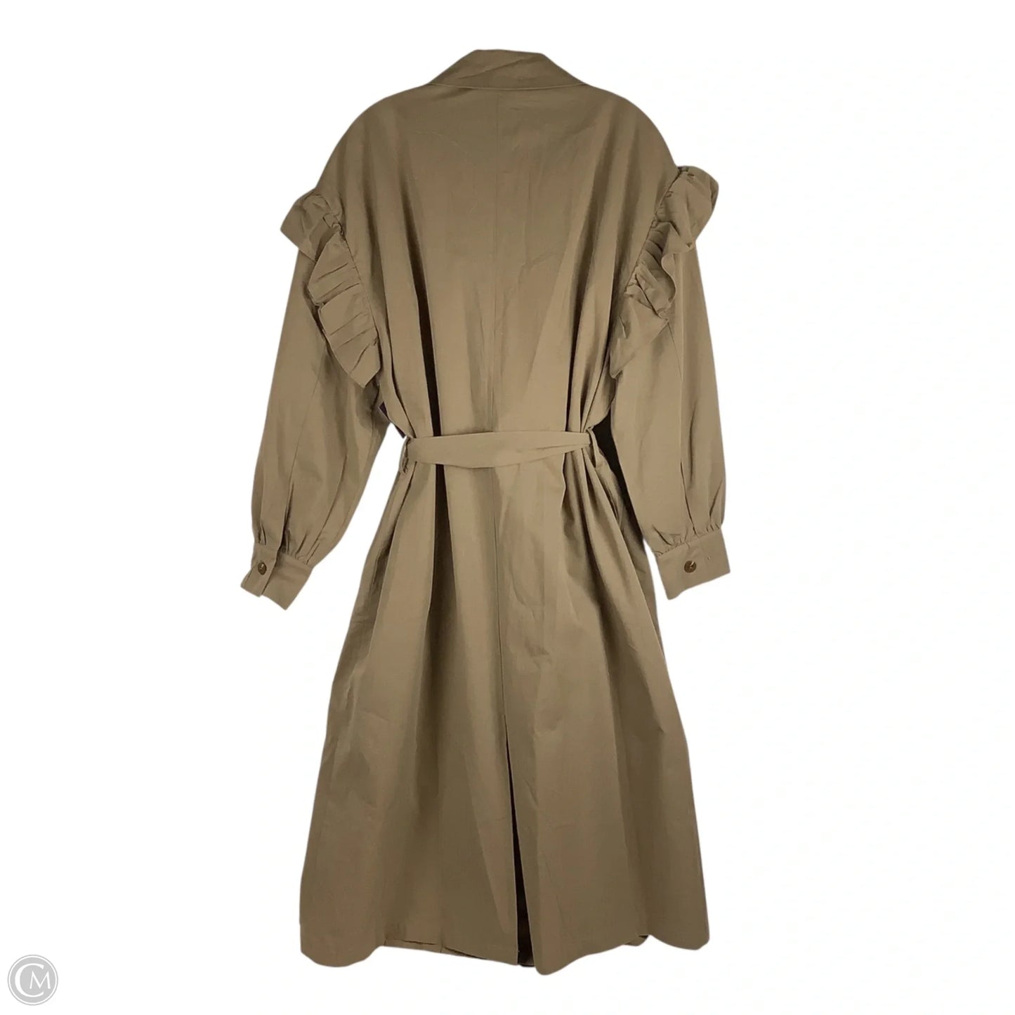 Coat Trench Coat By Mable In Tan, Size: M/L
