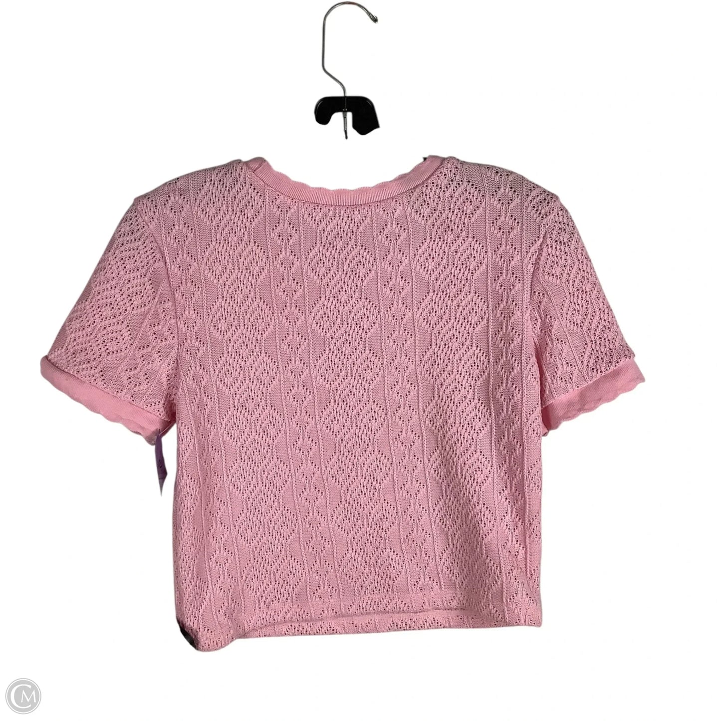 Top Short Sleeve By Zara In Pink, Size: M