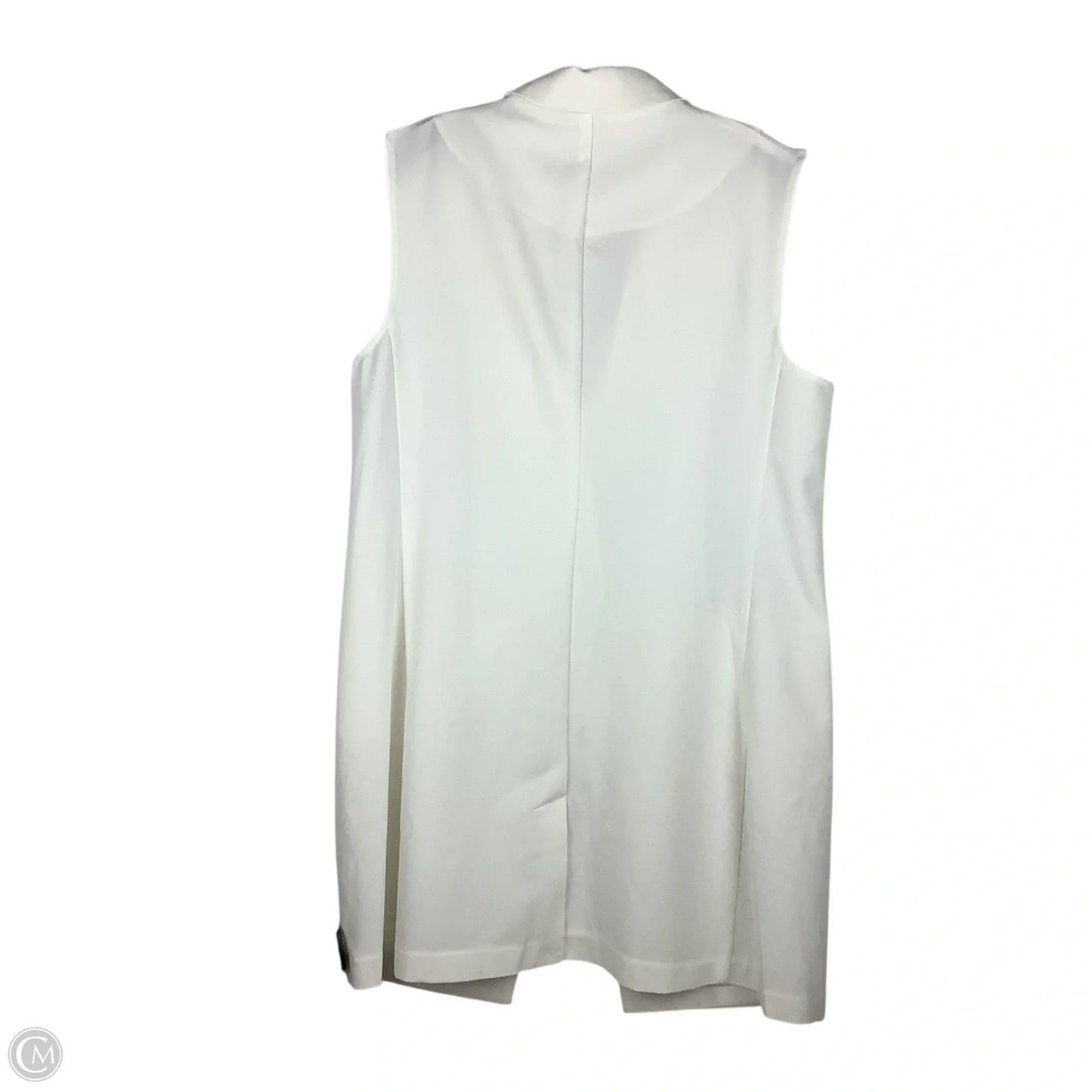 Vest Designer By Halston In White, Size: L