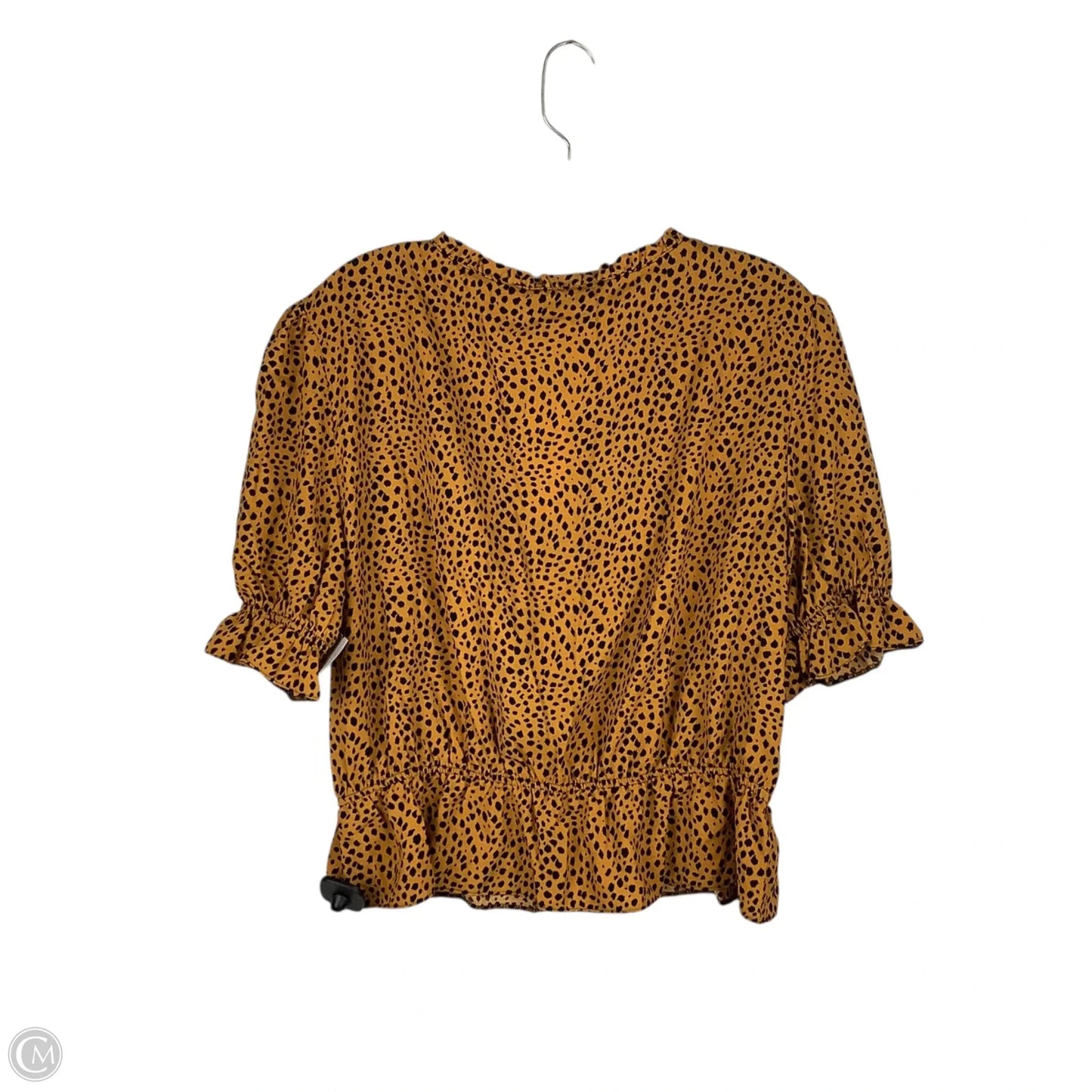 Top Short Sleeve By Top Shop In Animal Print, Size: Xl