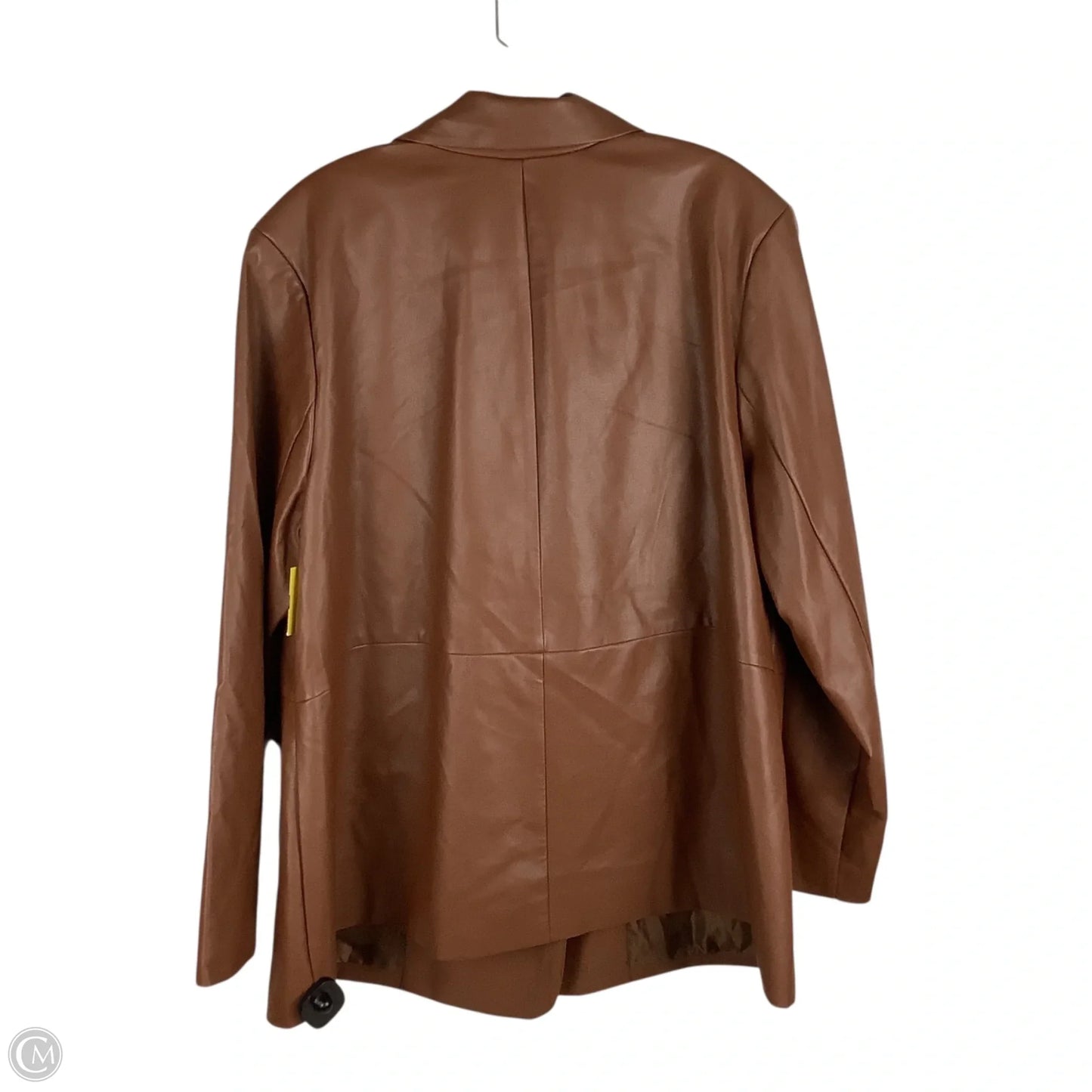 Jacket Moto By Eloquii In Brown, Size: 18