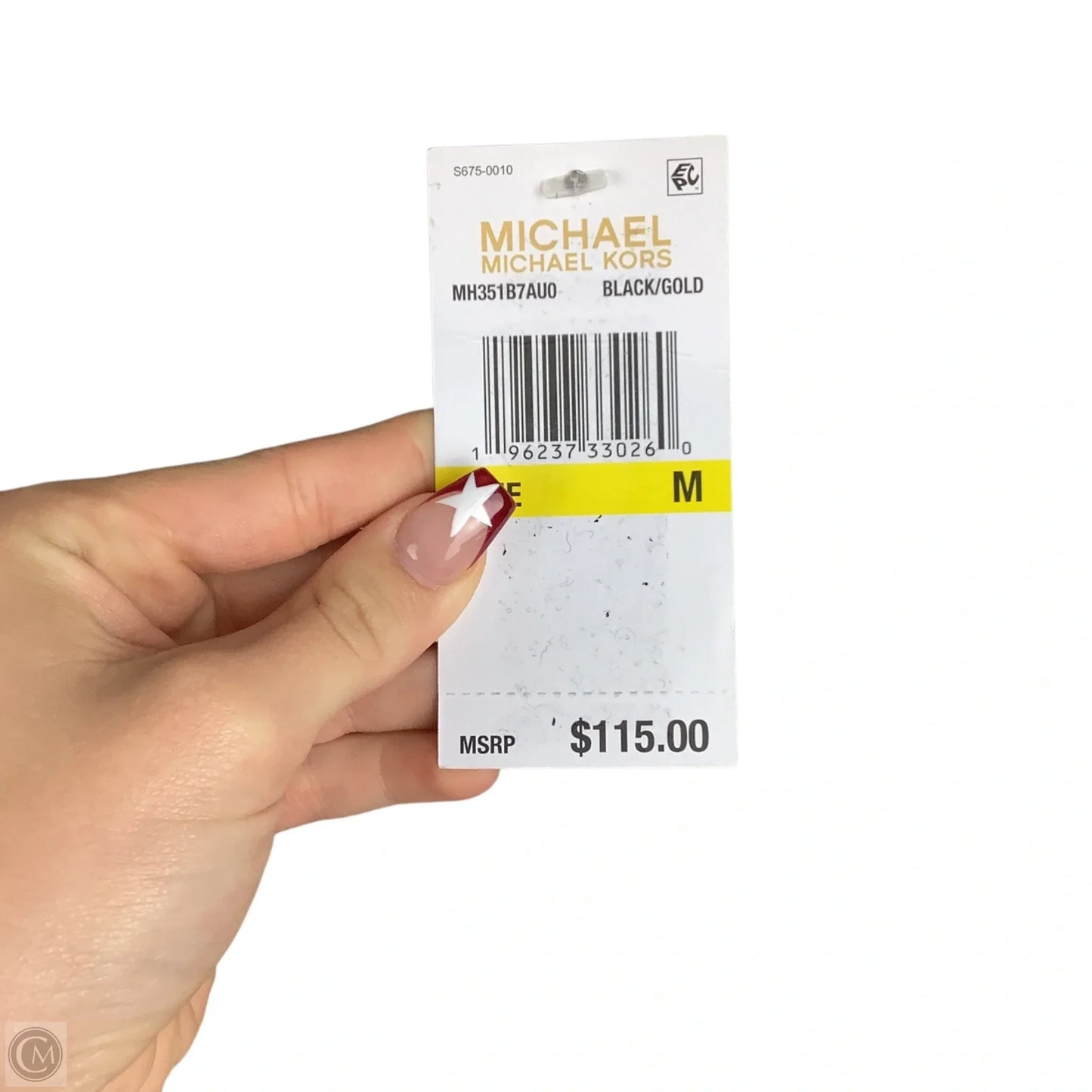 Top Long Sleeve By Michael By Michael Kors In Black & Gold, Size: M
