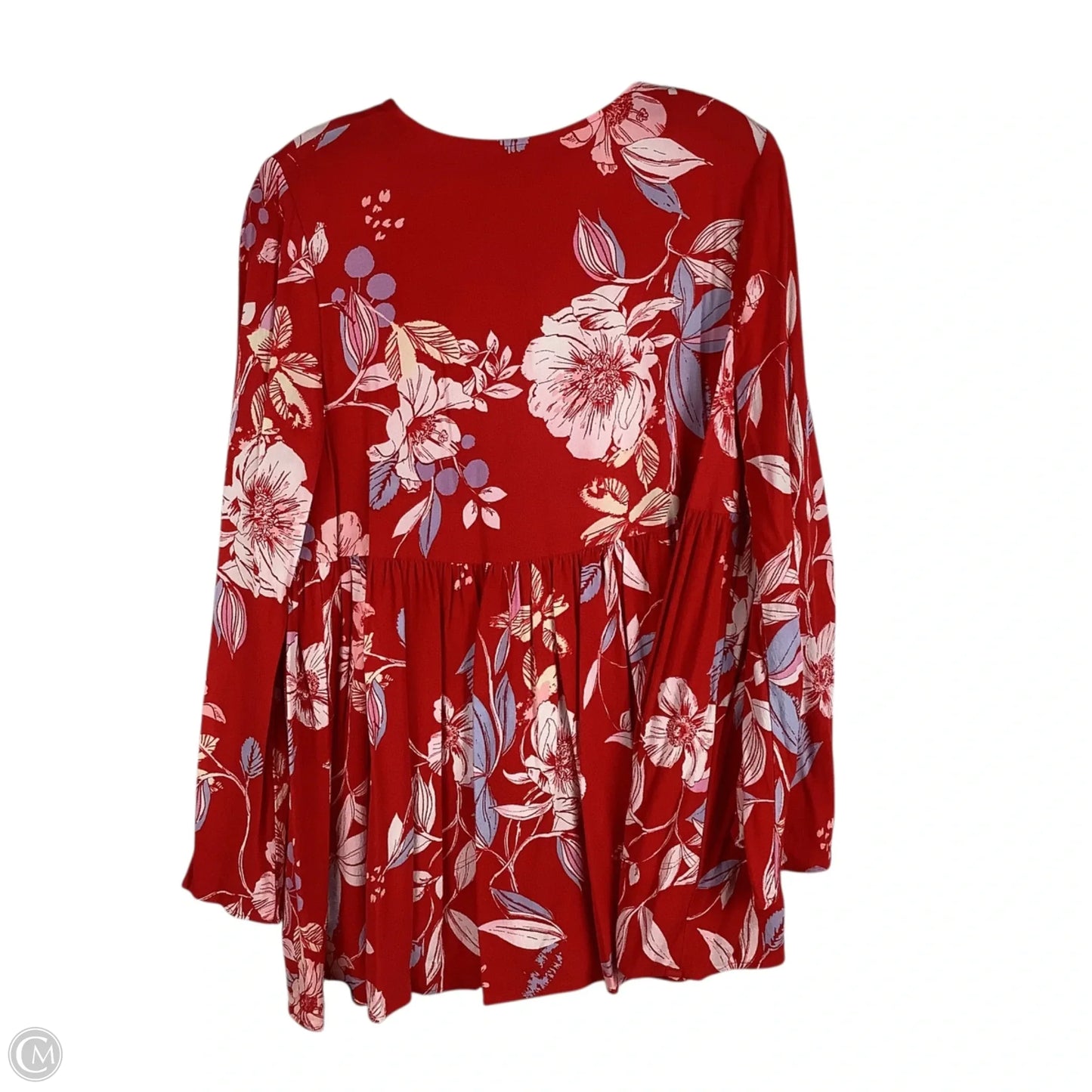Tunic Long Sleeve By Free People In Red, Size: S