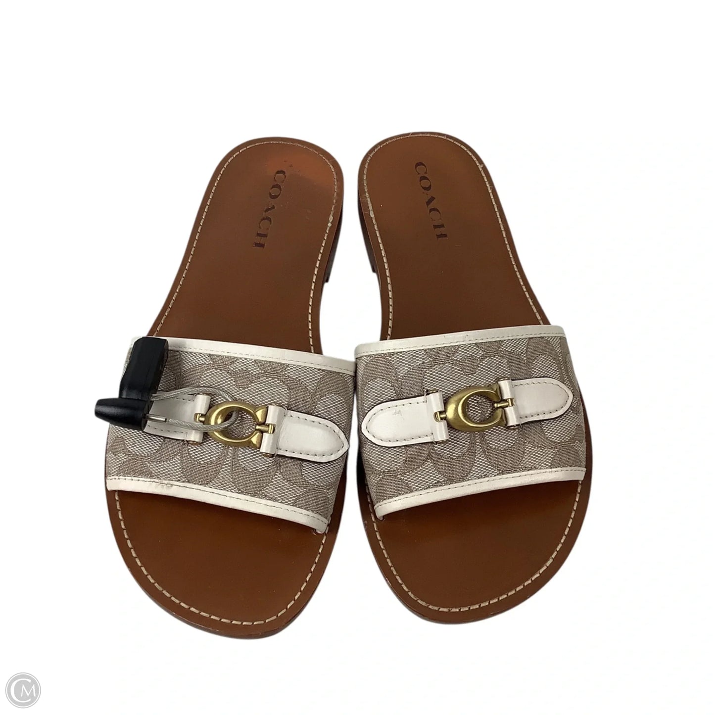Sandals Designer By Coach In Cream, Size: 9.5