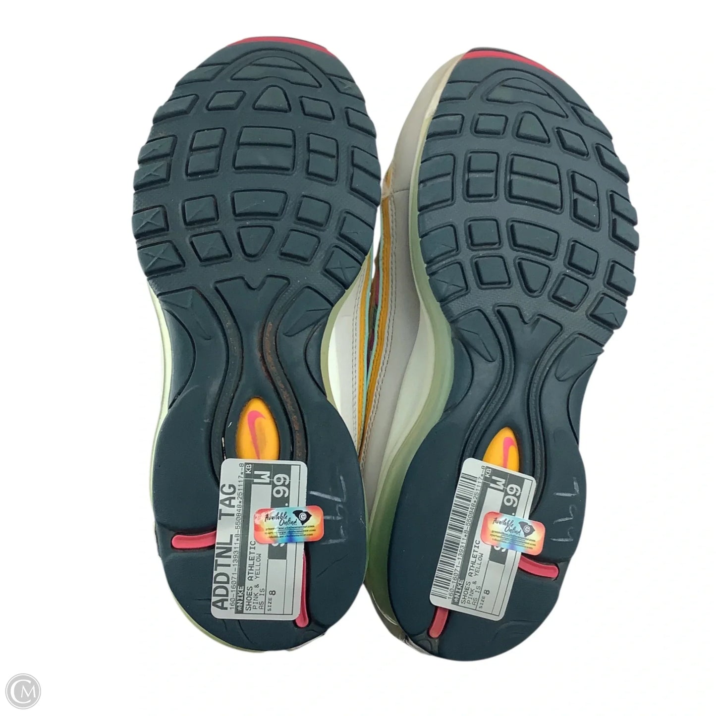 Shoes Athletic By Nike In Pink & Yellow, Size: 8