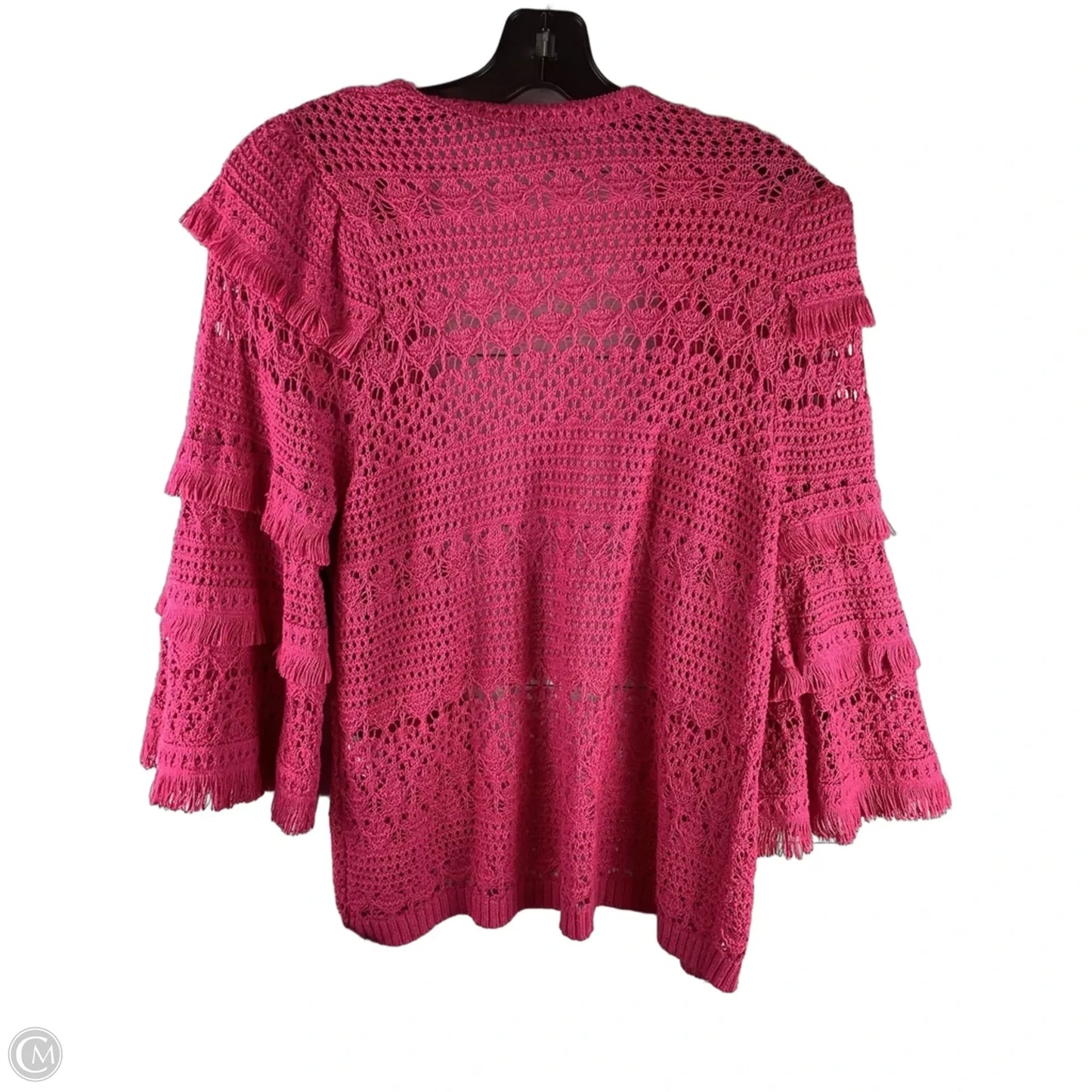 Sweater Cardigan By Chicos In Pink, Size: S