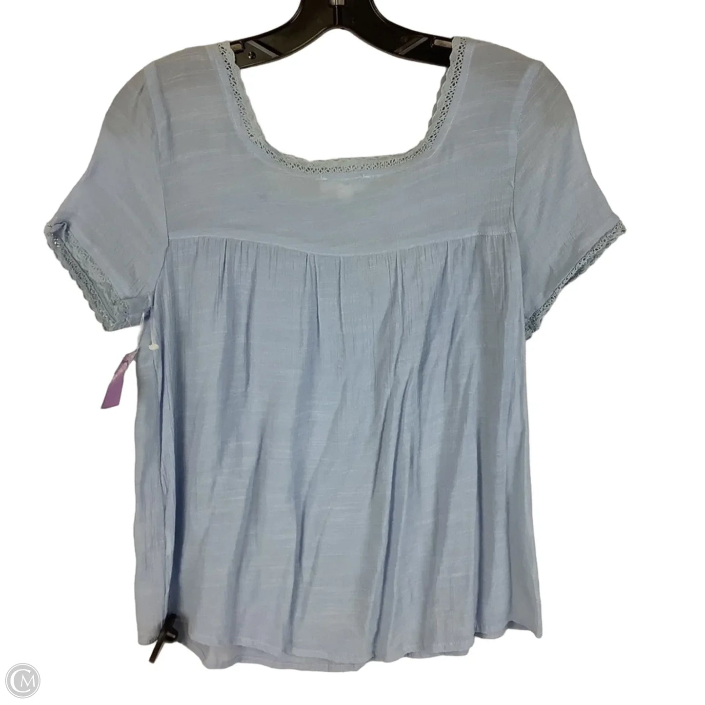 Top Short Sleeve By Blu Pepper In Blue, Size: M