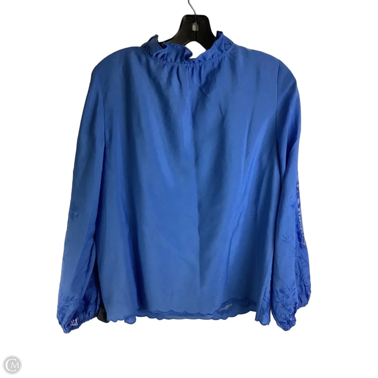 Top Long Sleeve By Talbots In Blue, Size: M